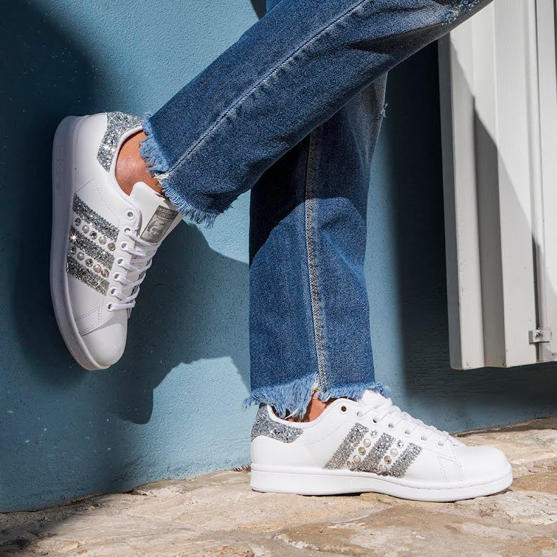 Adidas Stan Smith Strass Silver Glitter & Perle