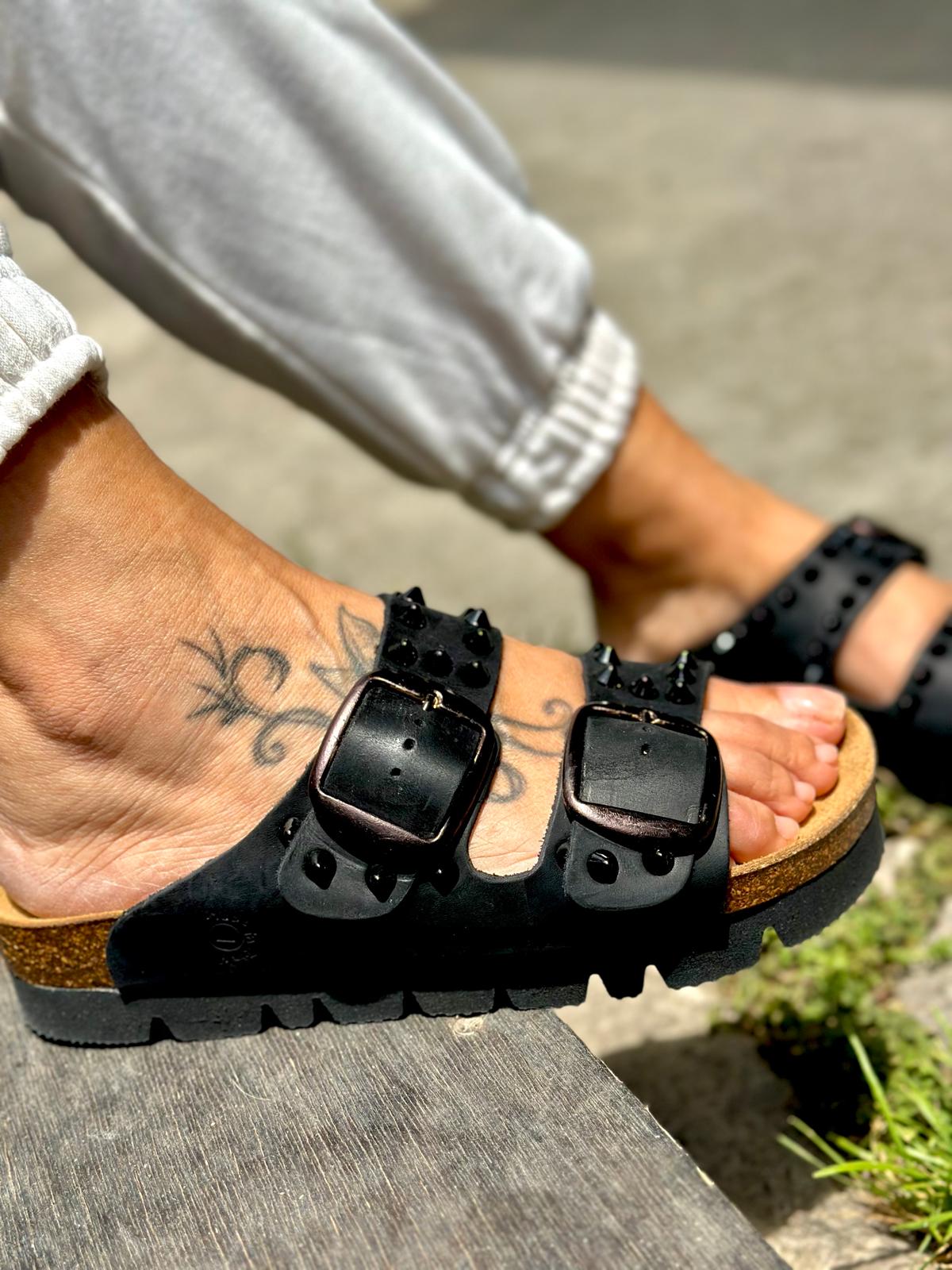 birkenstock nere ciabatte birkenstock con borchie