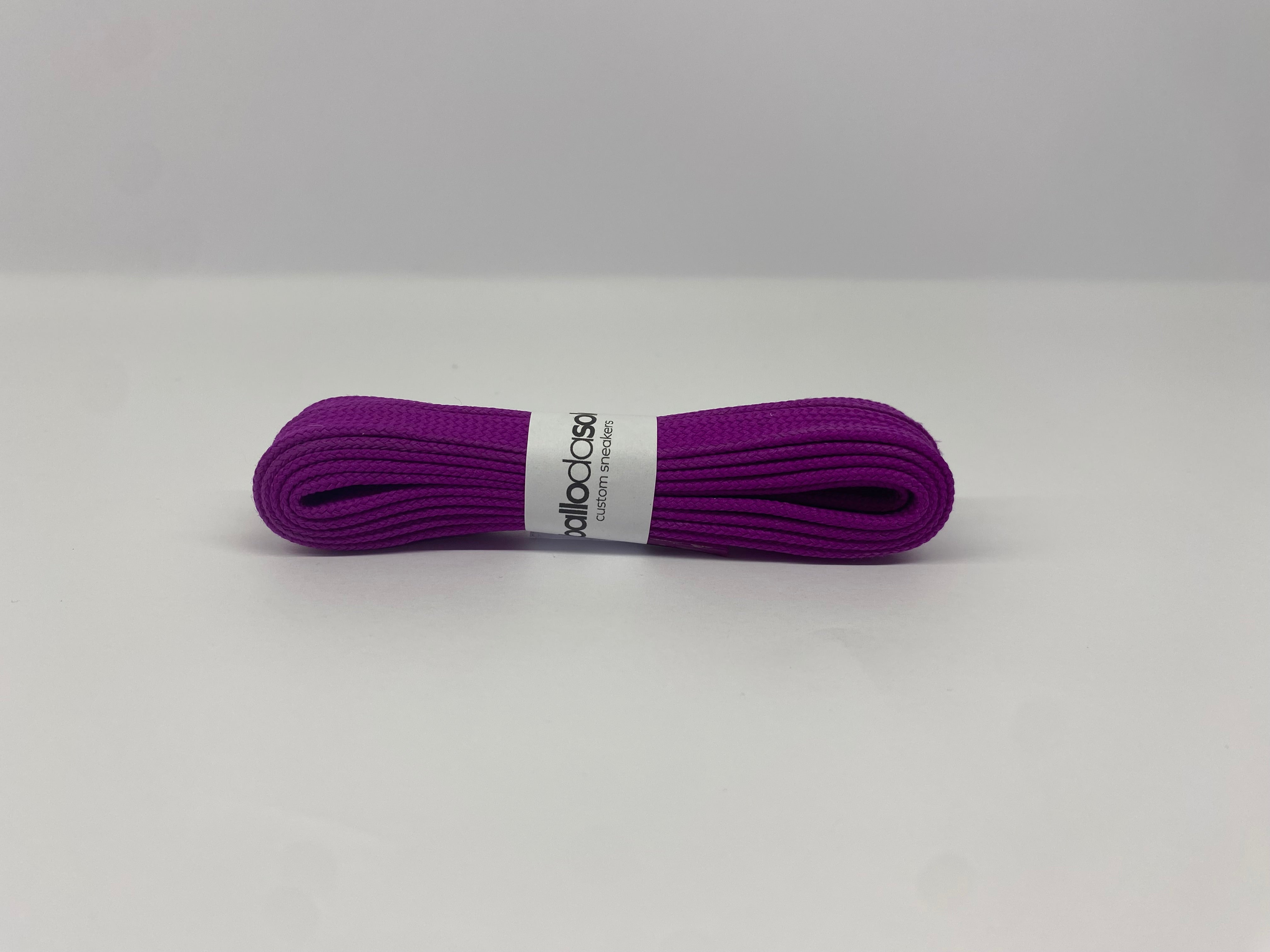 LACCI PIATTI COTONE VIOLA 120 CM