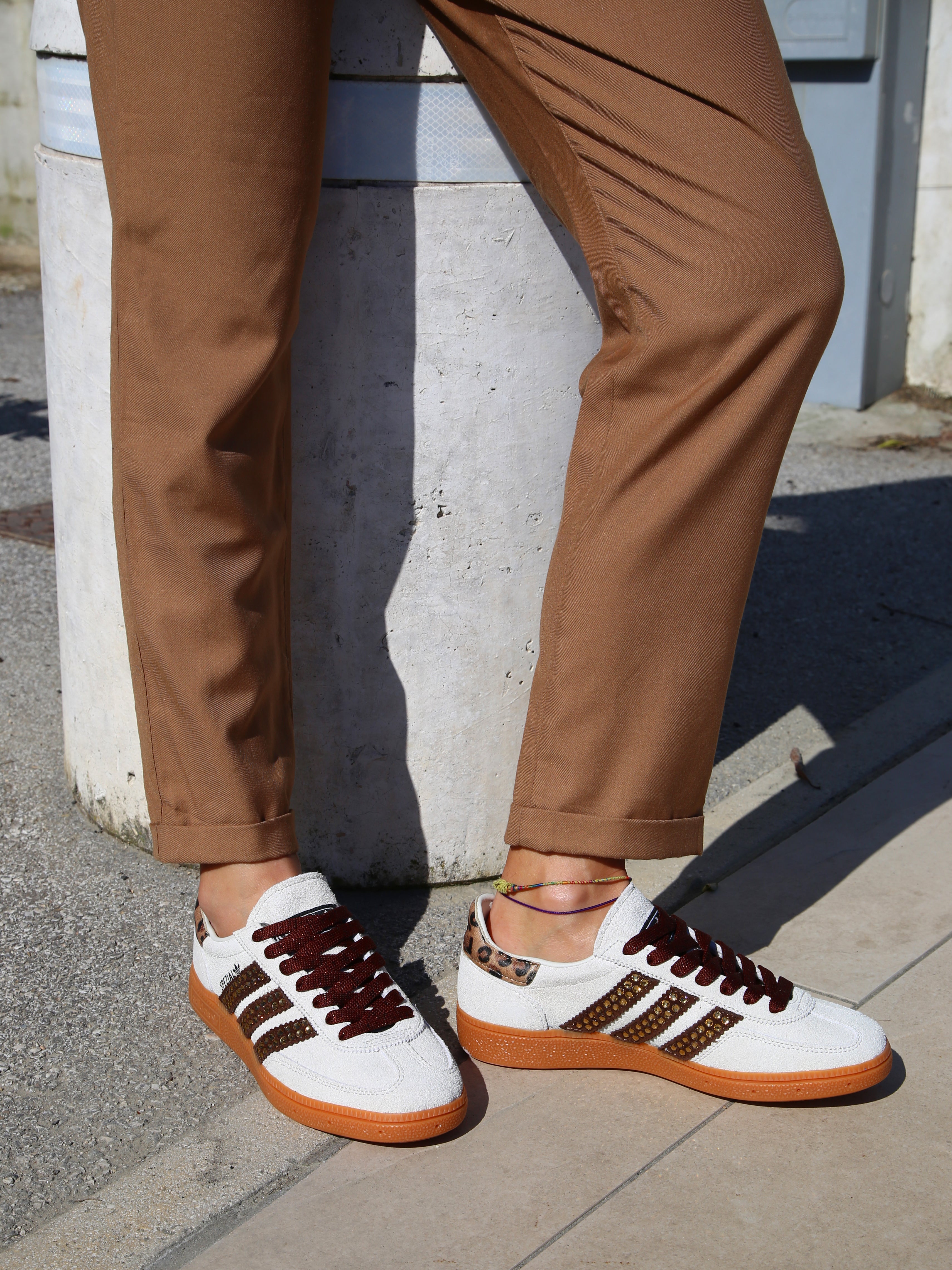 Adidas Original SPEZIAL ALUMIN/CBLACK Bande Strass Termo Brown