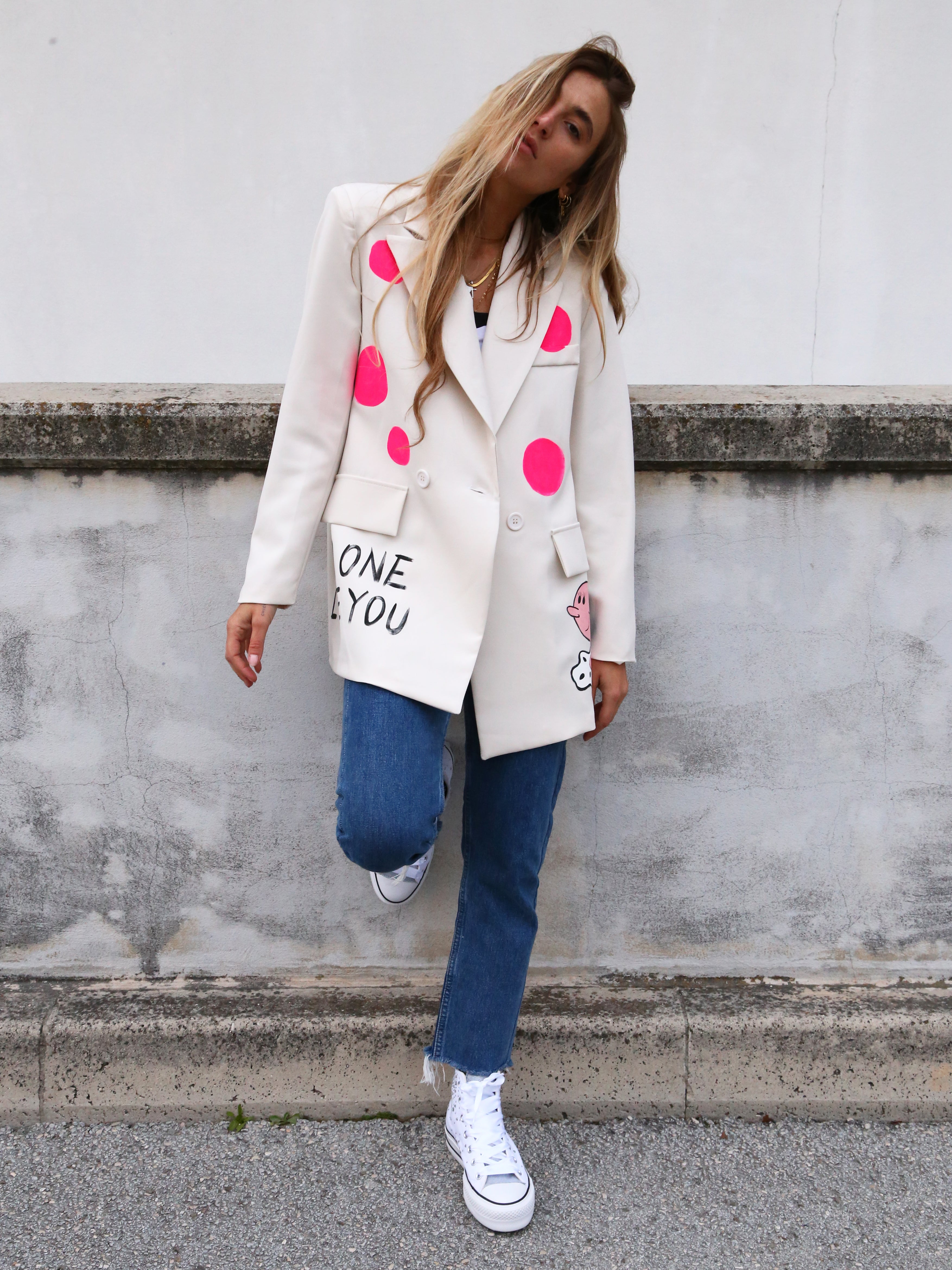 Giacca Elegante dipinta a mano "No One Like You"