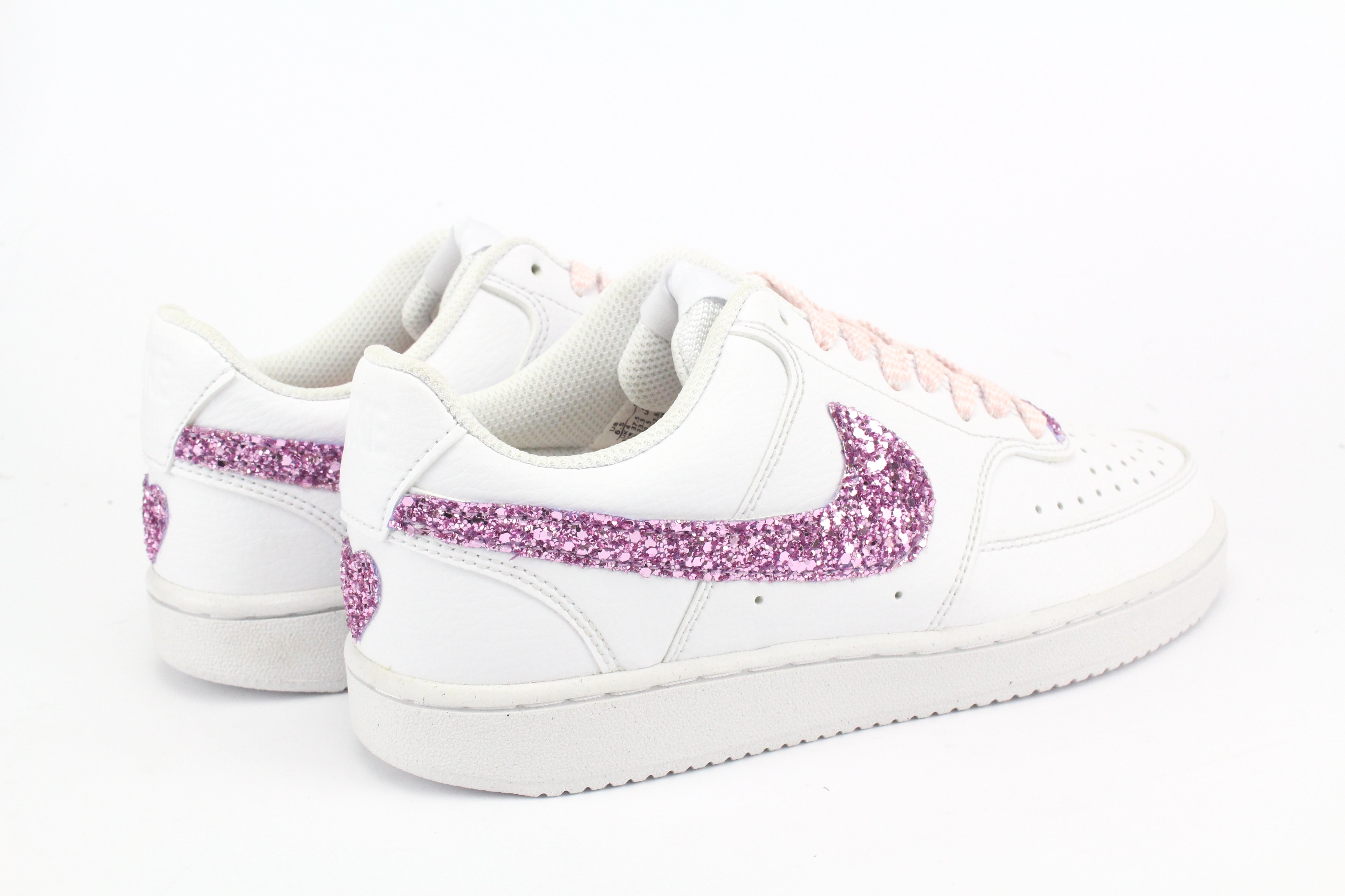 Nike Court Vision Low Silver Glitter Glicine