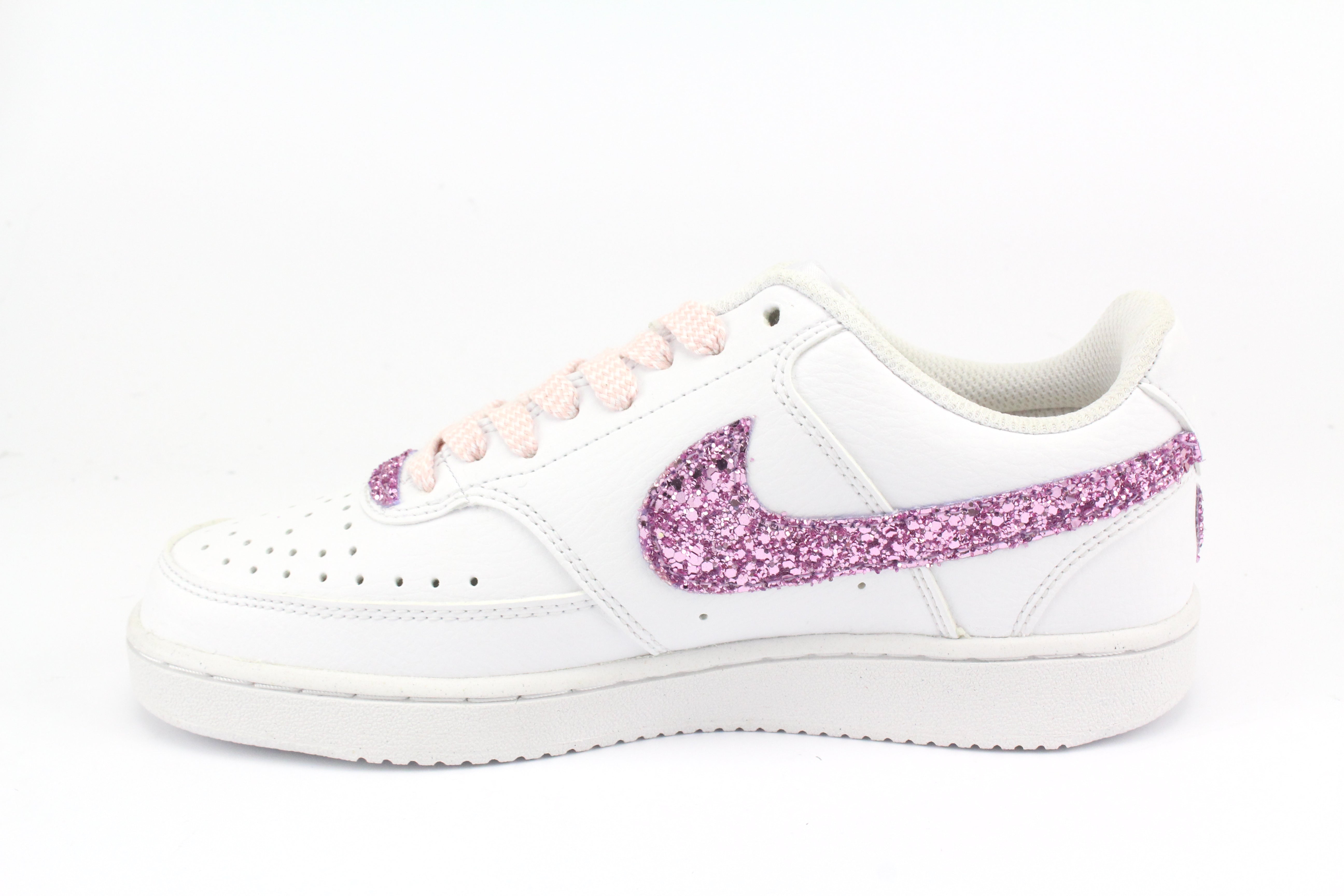 Nike Court Vision Low Silver Glitter Glicine