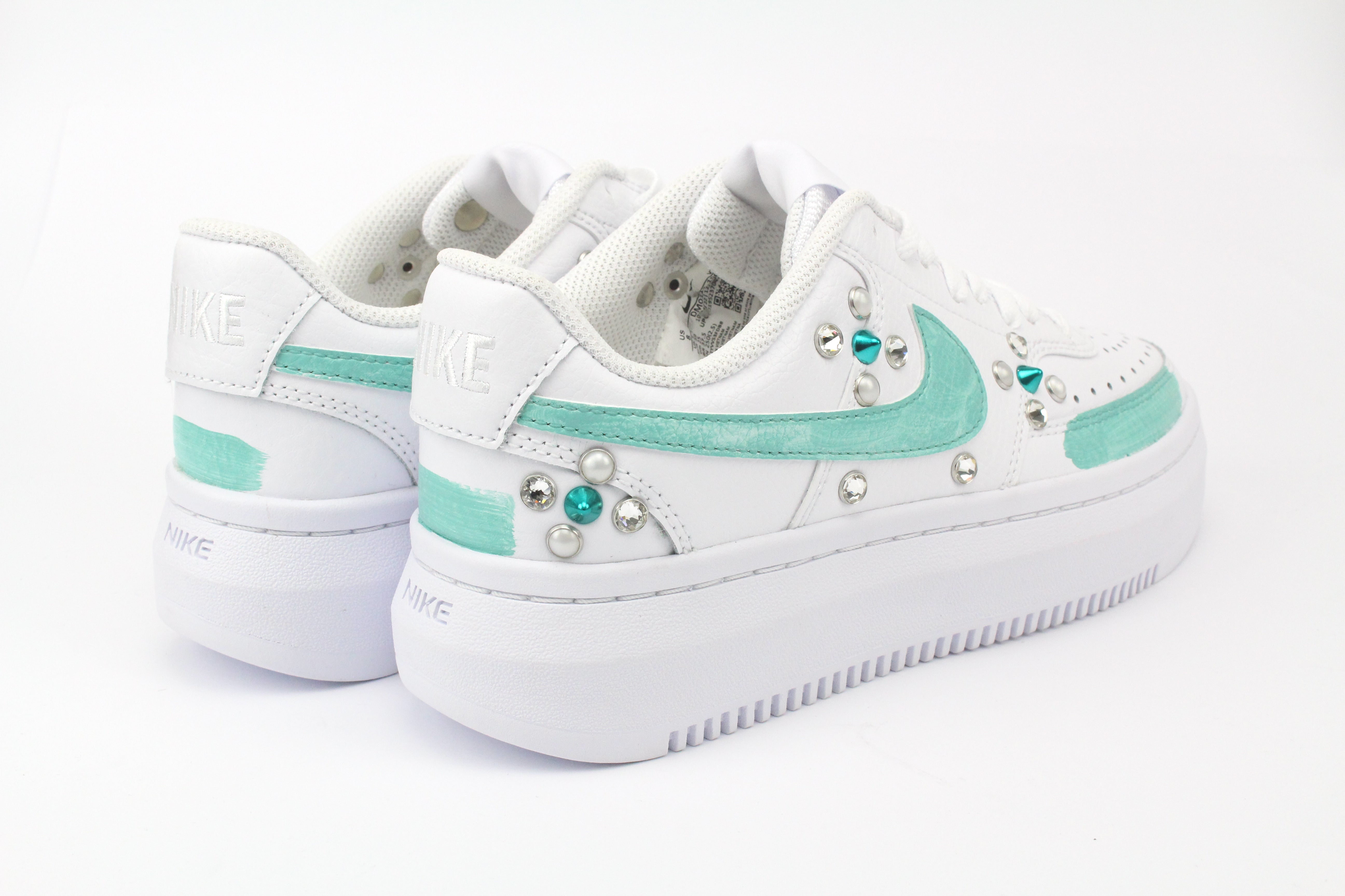 Nike Court Vision Low Platform Tiffany Vernice Strass & Perle