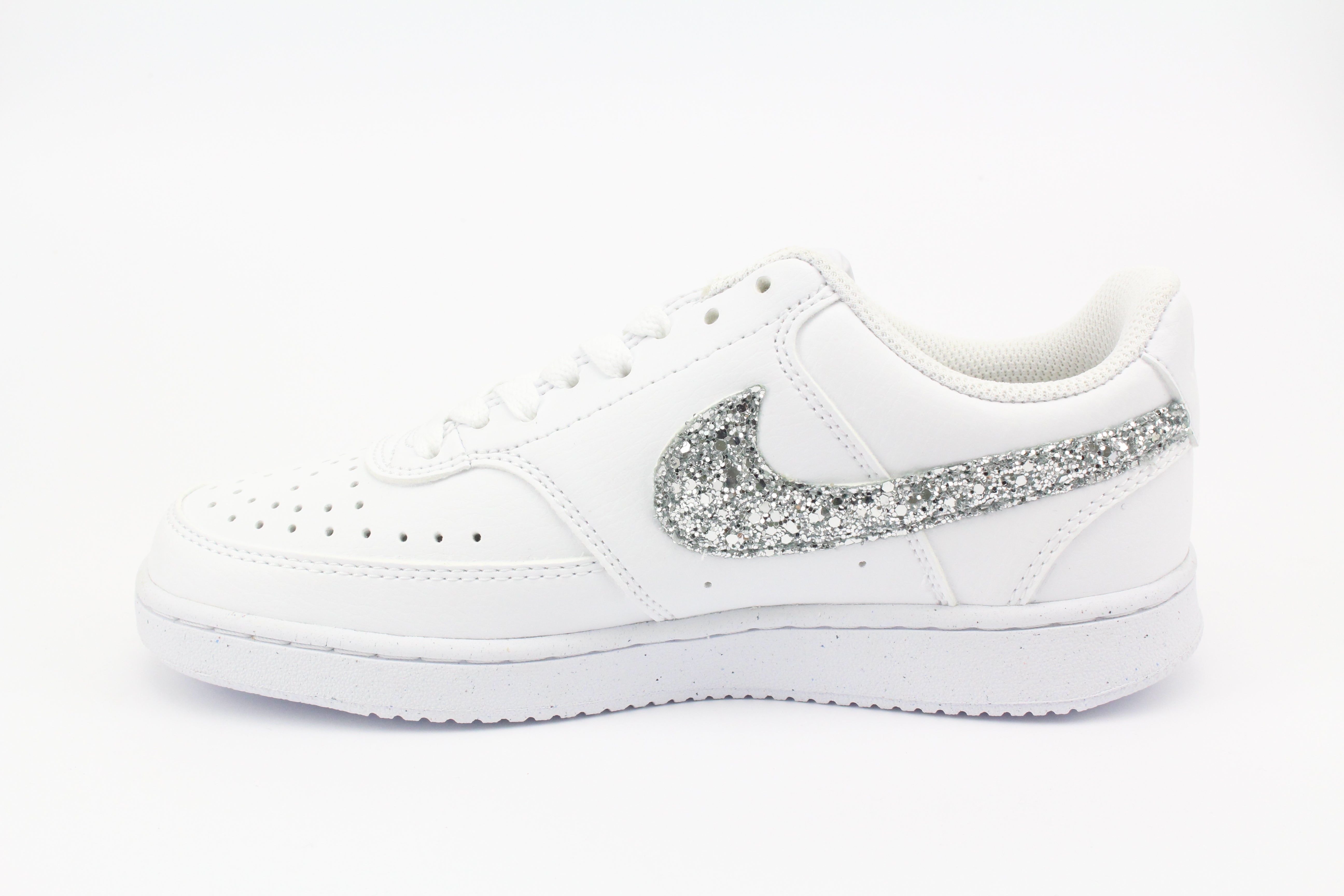 Nike Court Vision Low Silver Glitter