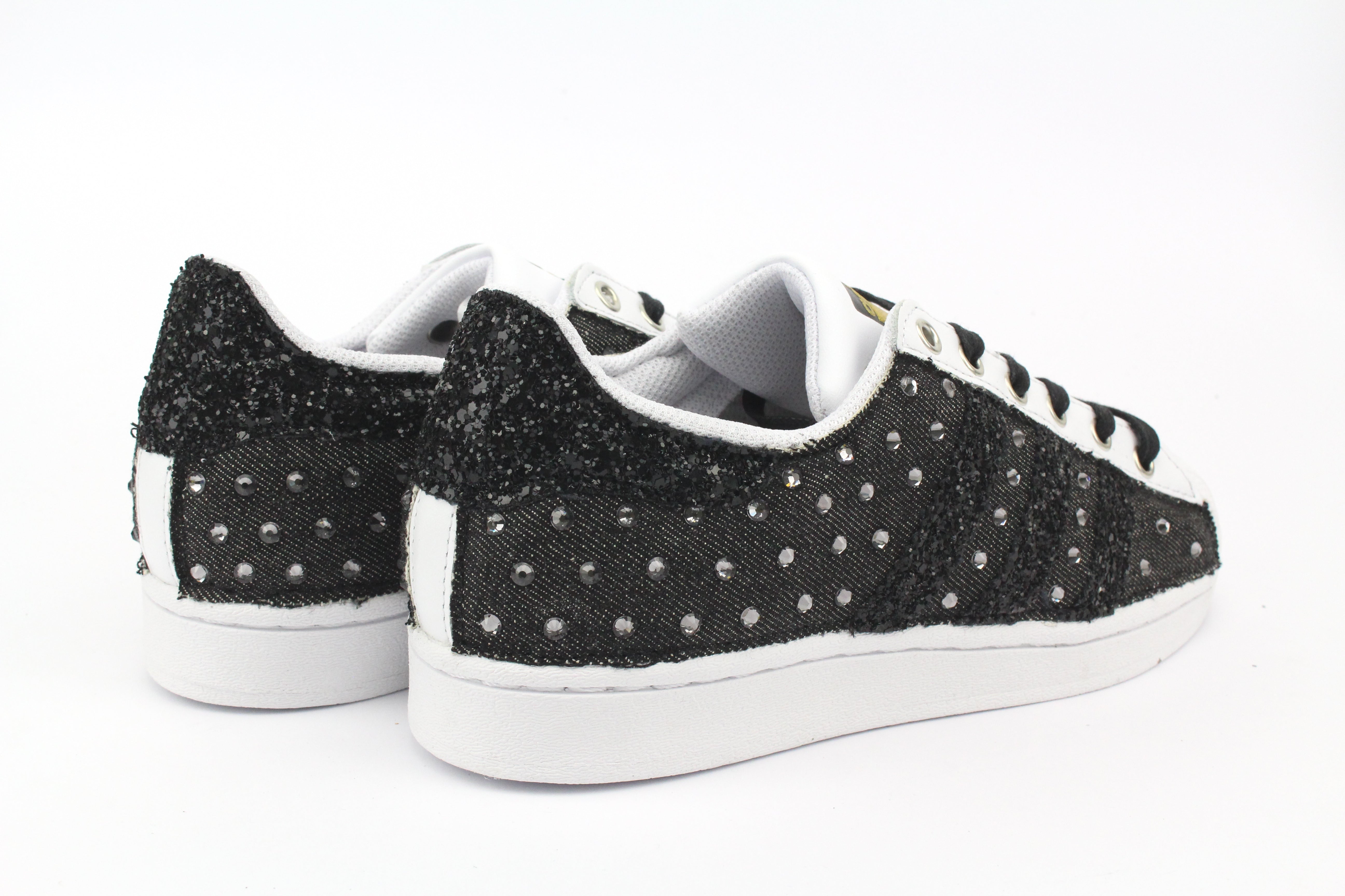 Adidas Superstar Black Jeans & Strass Termo