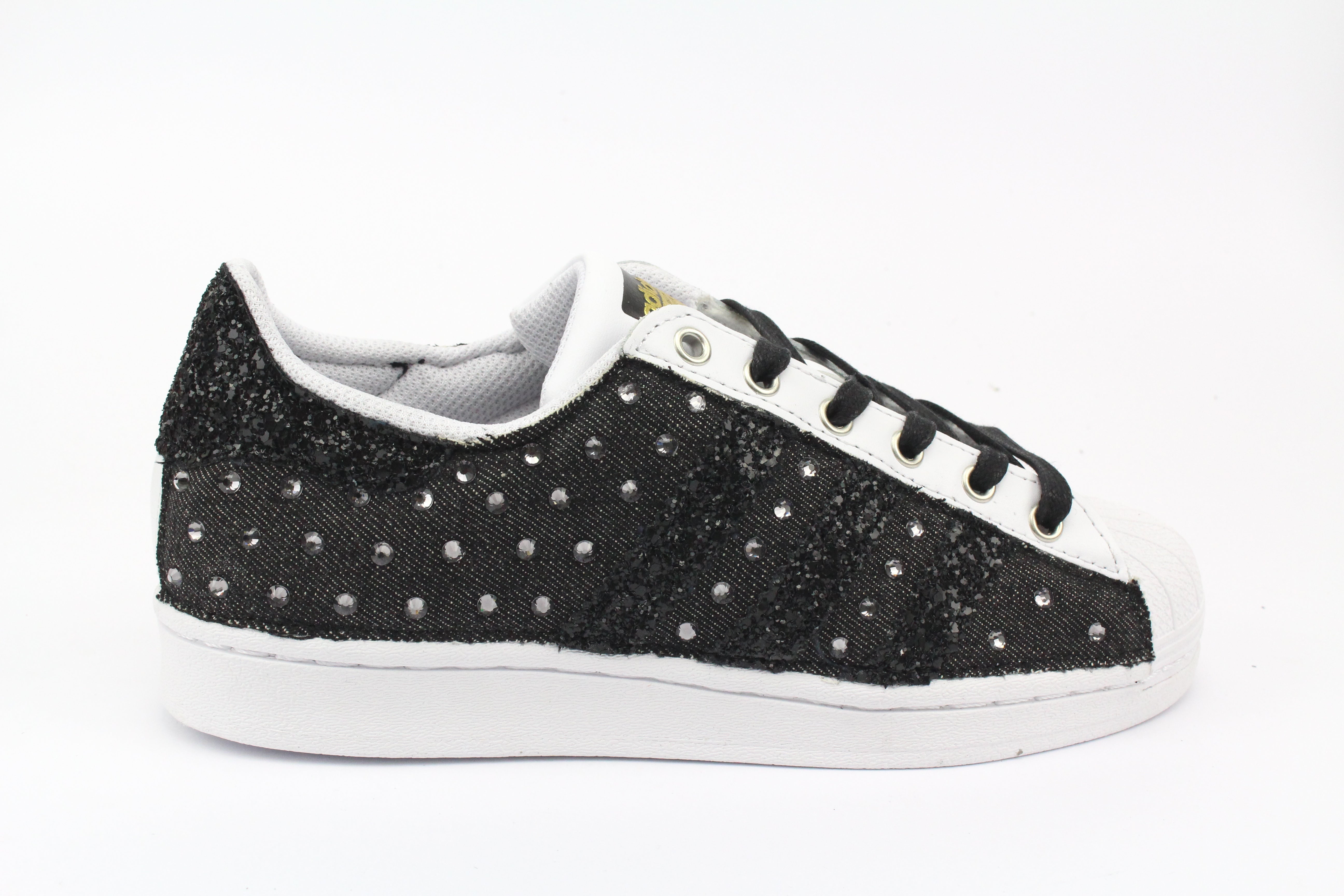 Adidas Superstar Black Jeans & Strass Termo