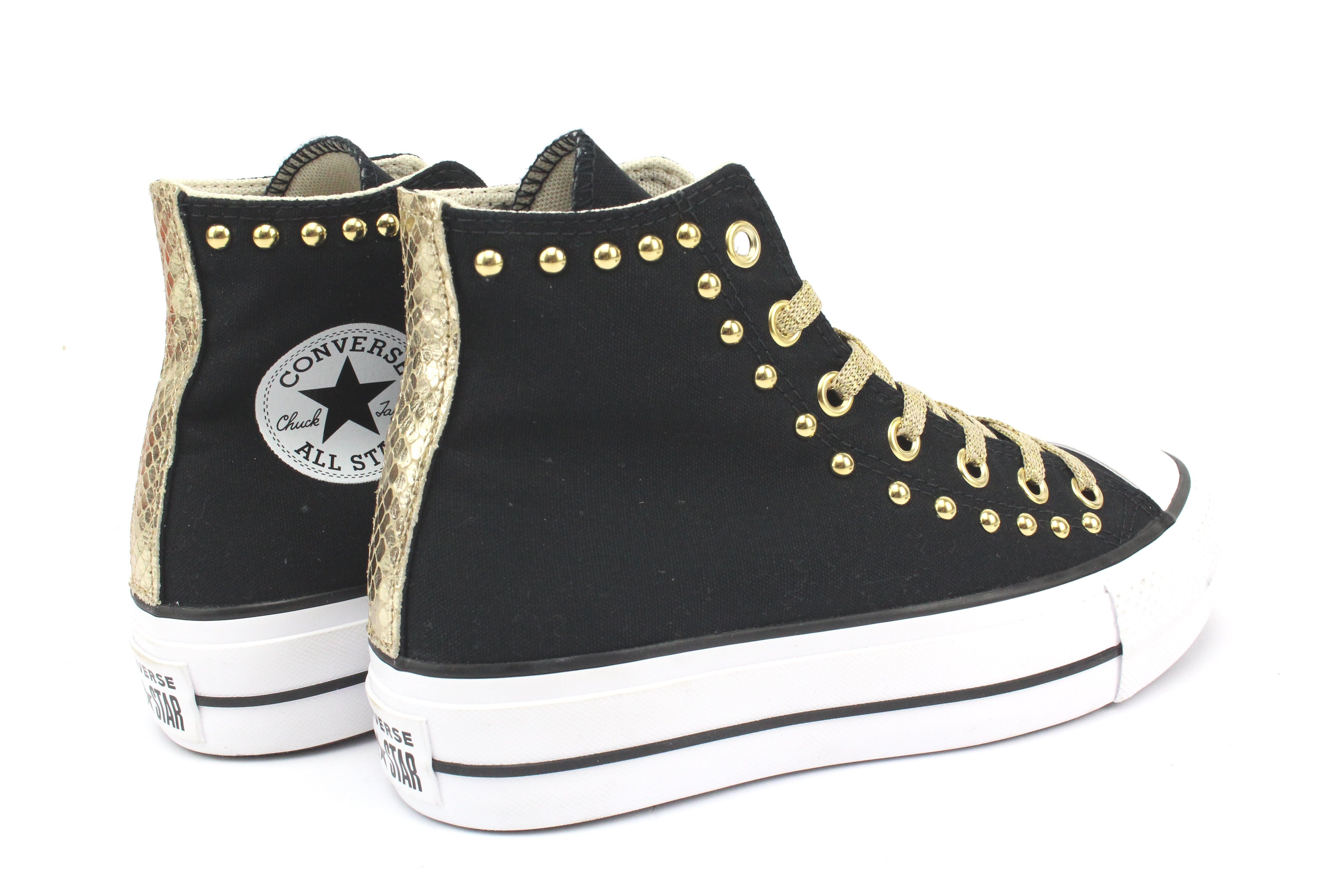 Converse All Star Platform Pitone Laminato & Borchie