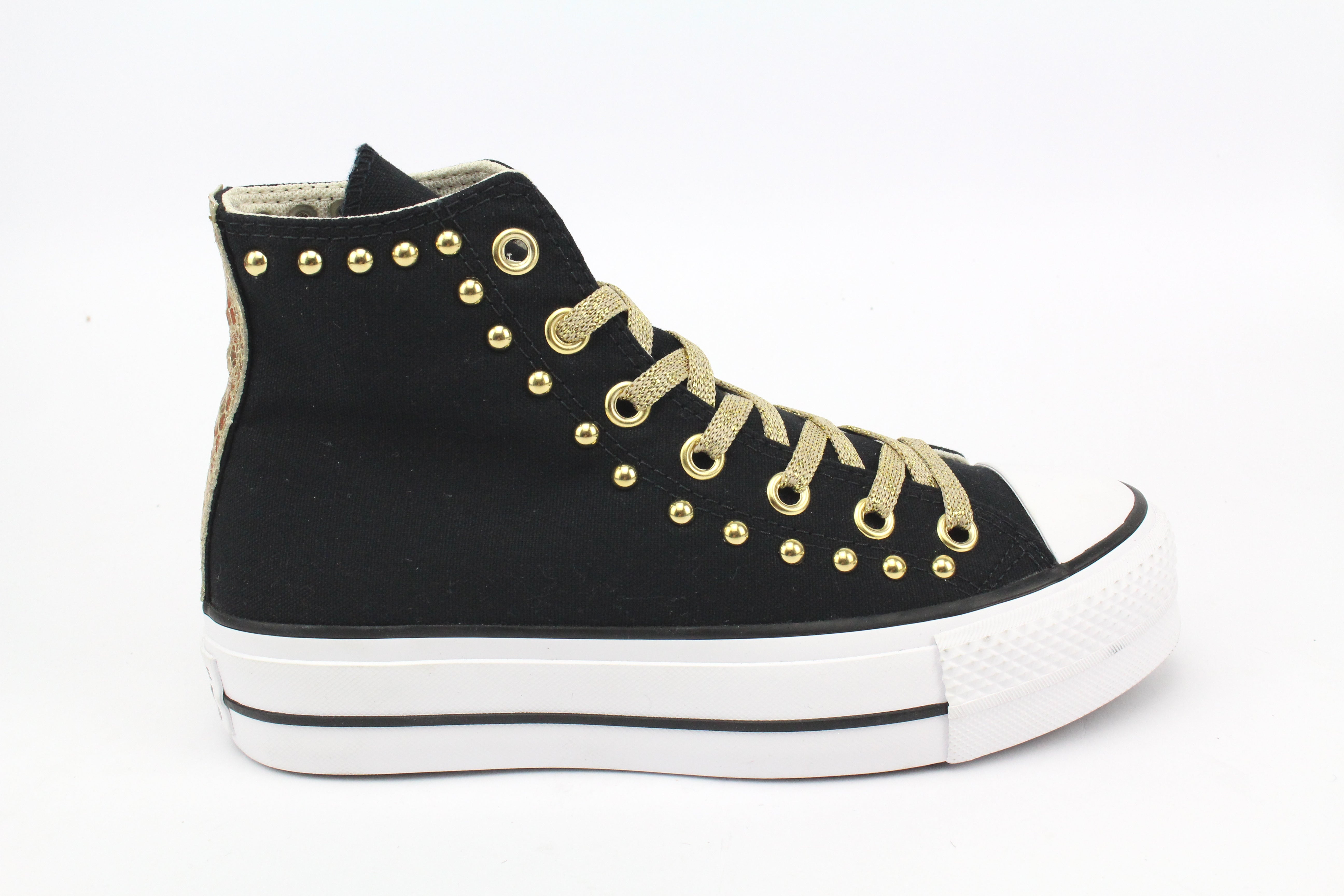 Converse All Star Platform Pitone Laminato & Borchie