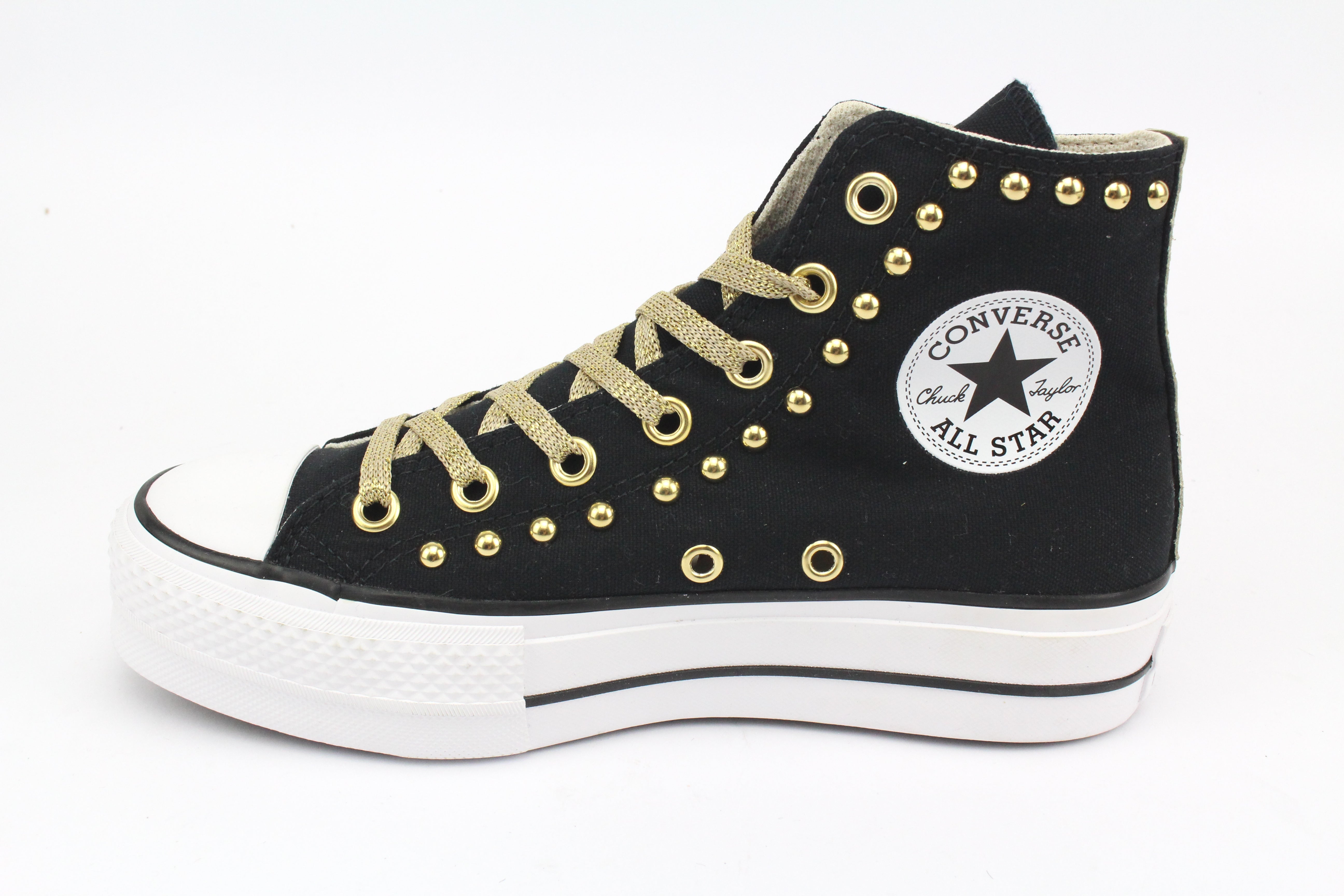 Converse All Star Platform Pitone Laminato & Borchie