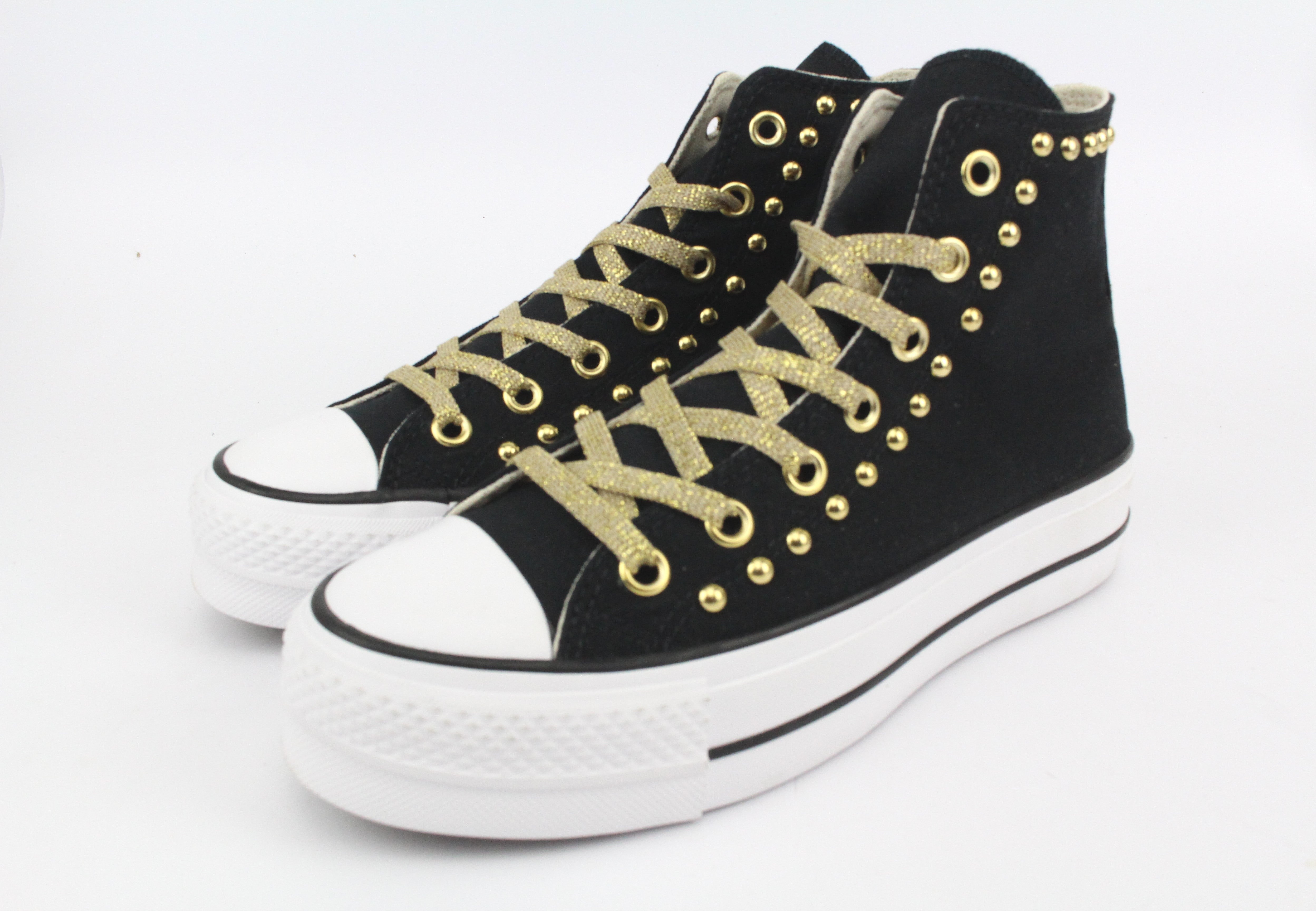 Converse All Star Platform Pitone Laminato & Borchie