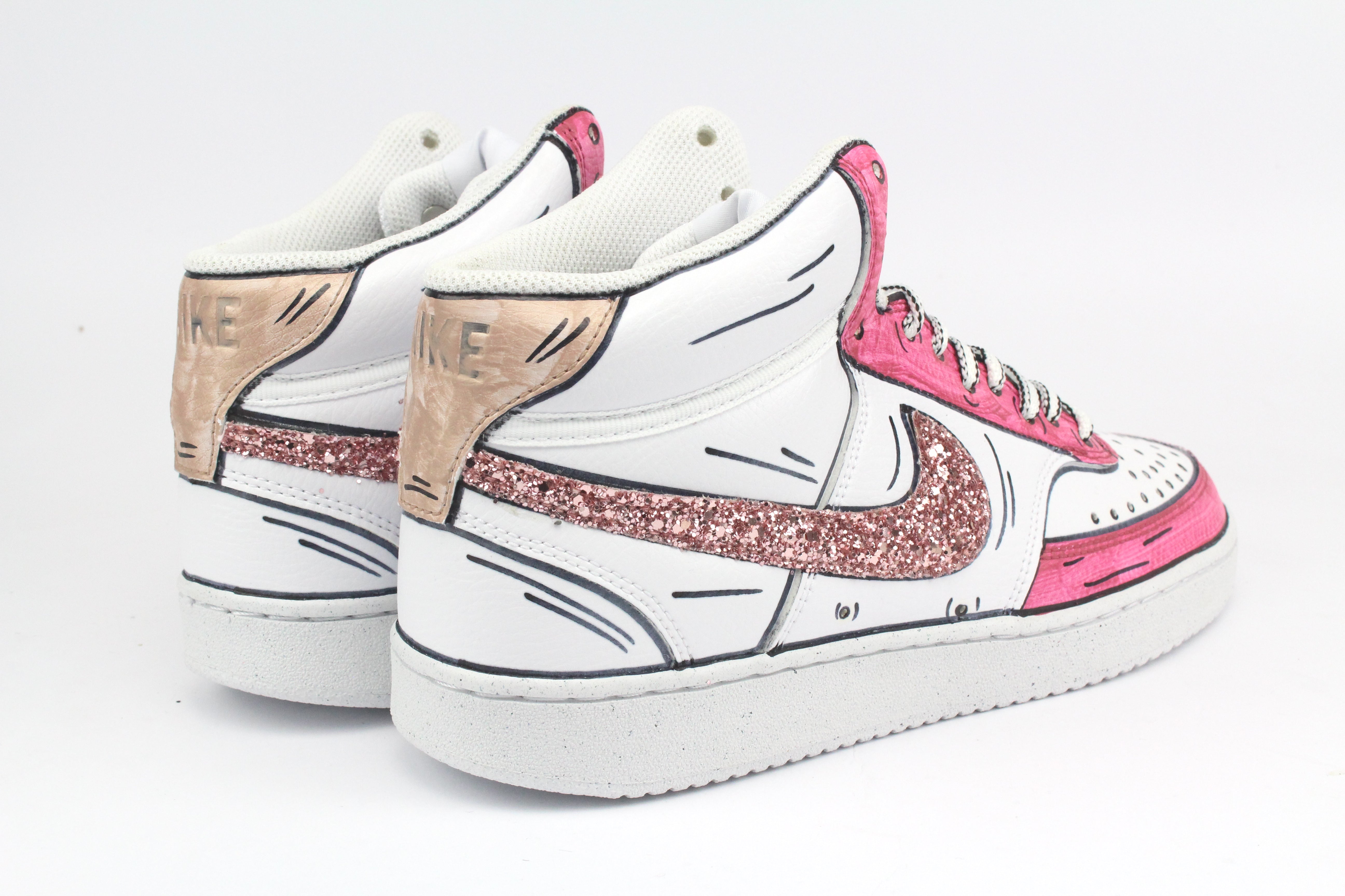 Nike Court Vision MID Cartoon & Glitter