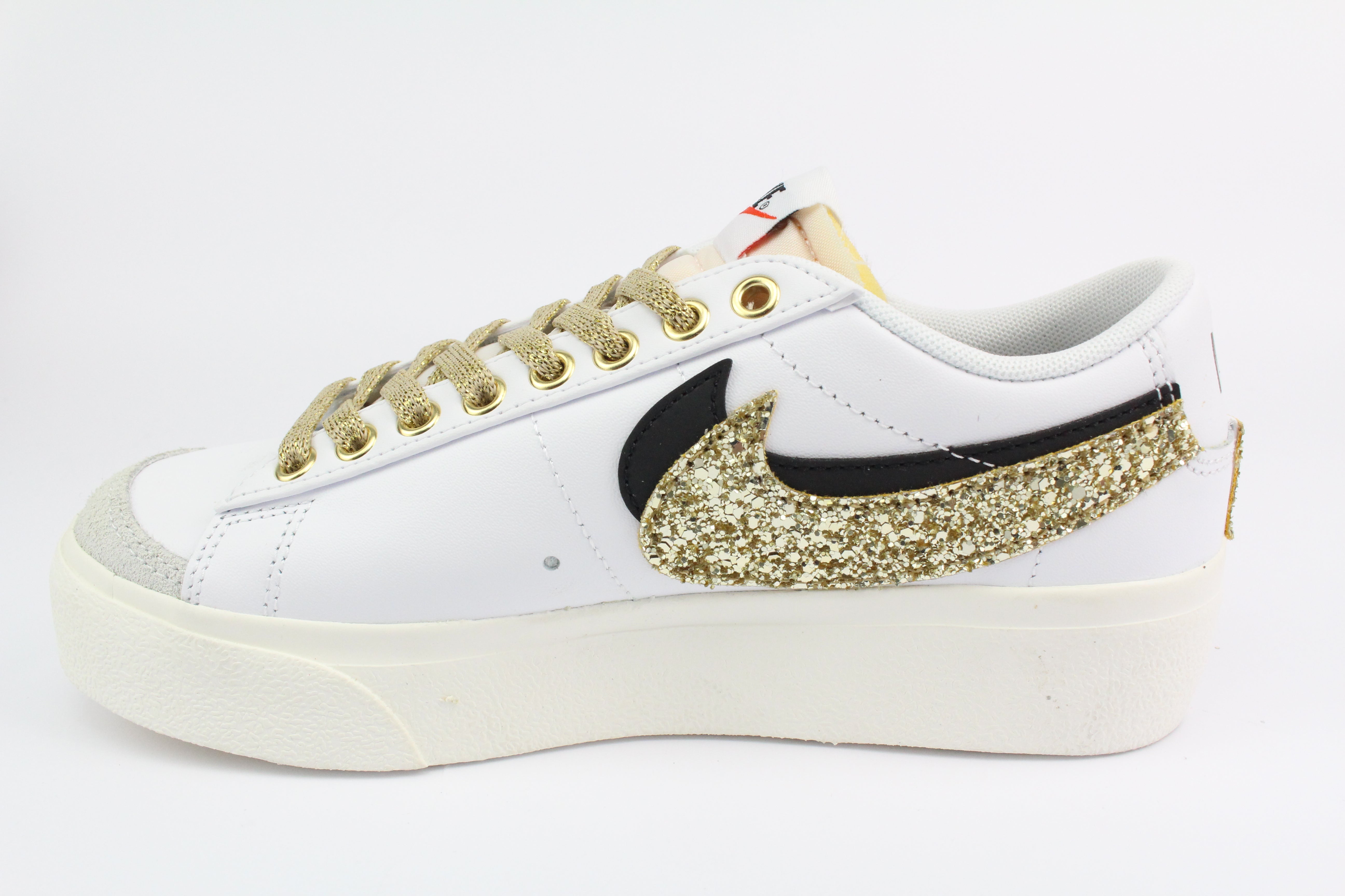 Nike Blazer Platform Doppio Baffo & Borchie Oro