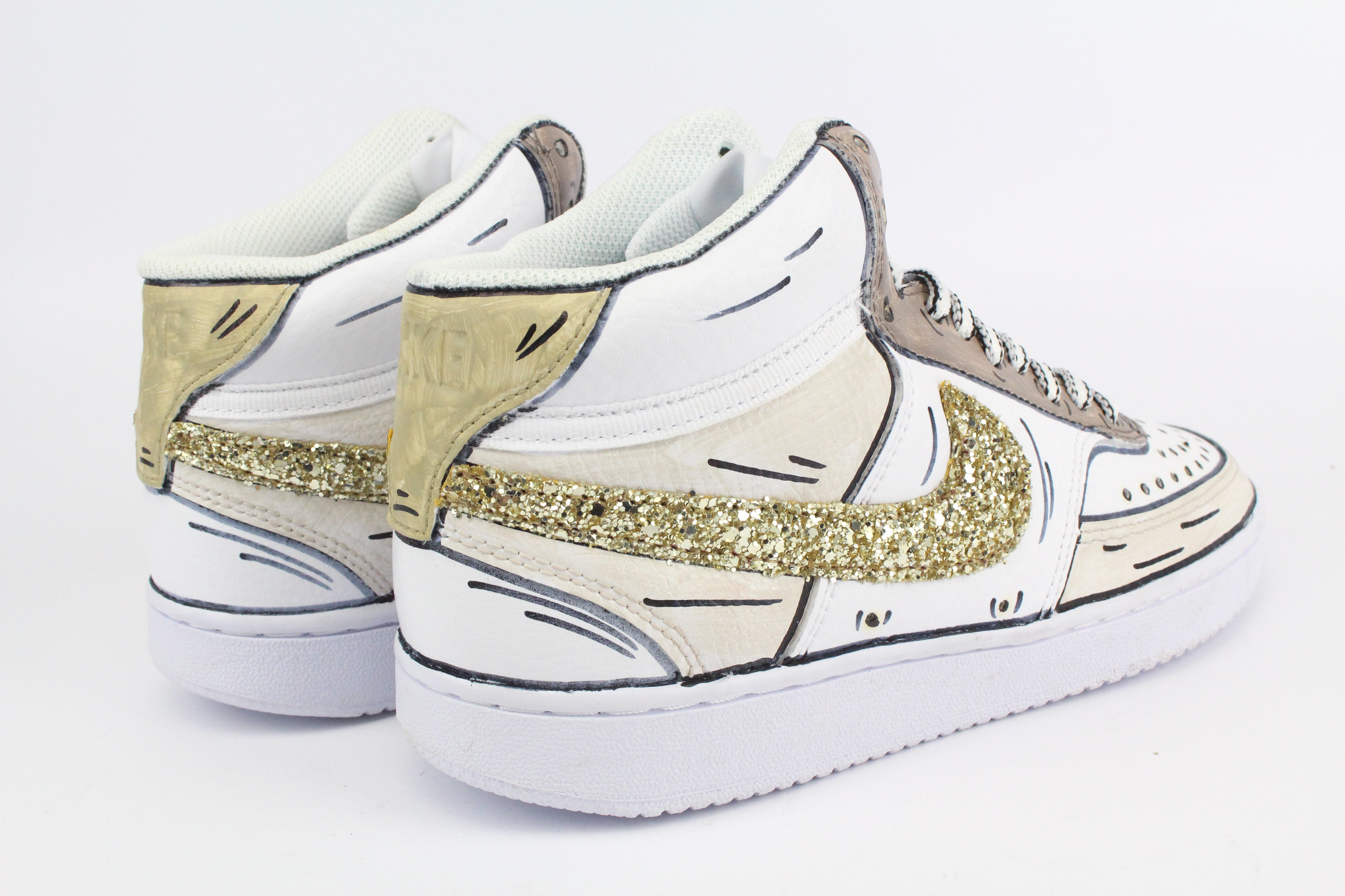 Nike Court Vision MID Cartoon & Glitter