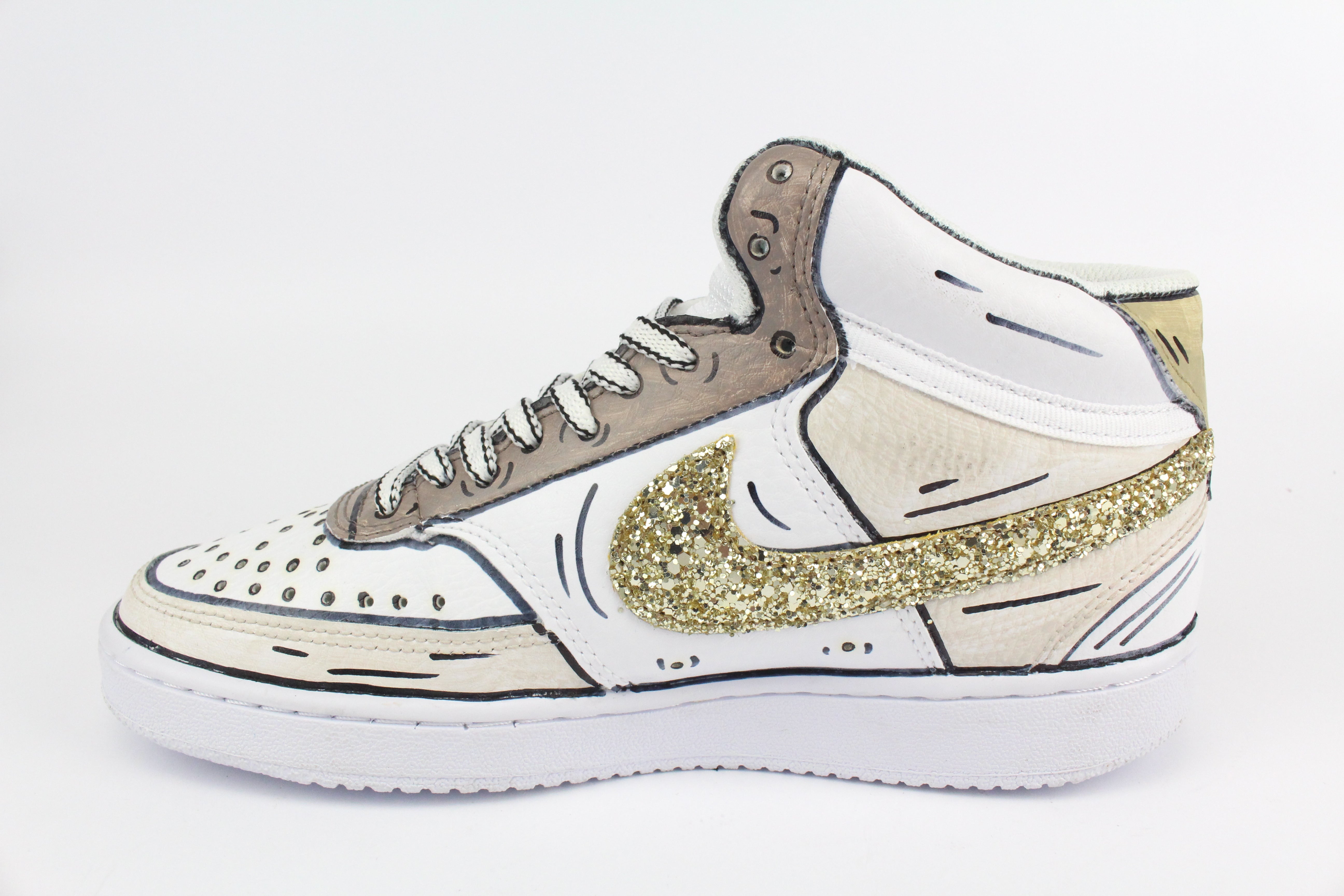 Nike Court Vision MID Cartoon & Glitter