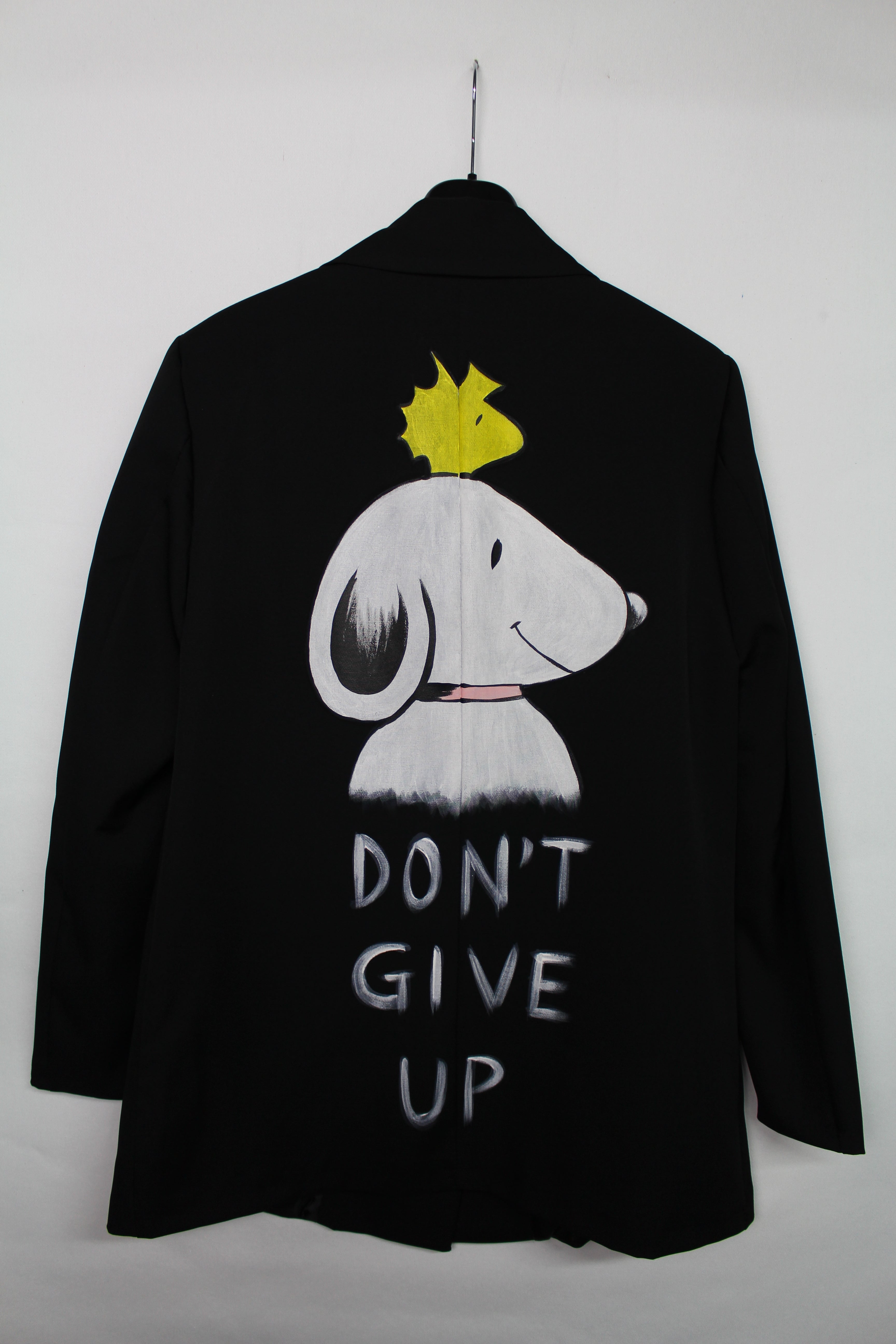 Giacca Elegante dipinta a mano "Don't Give Up"