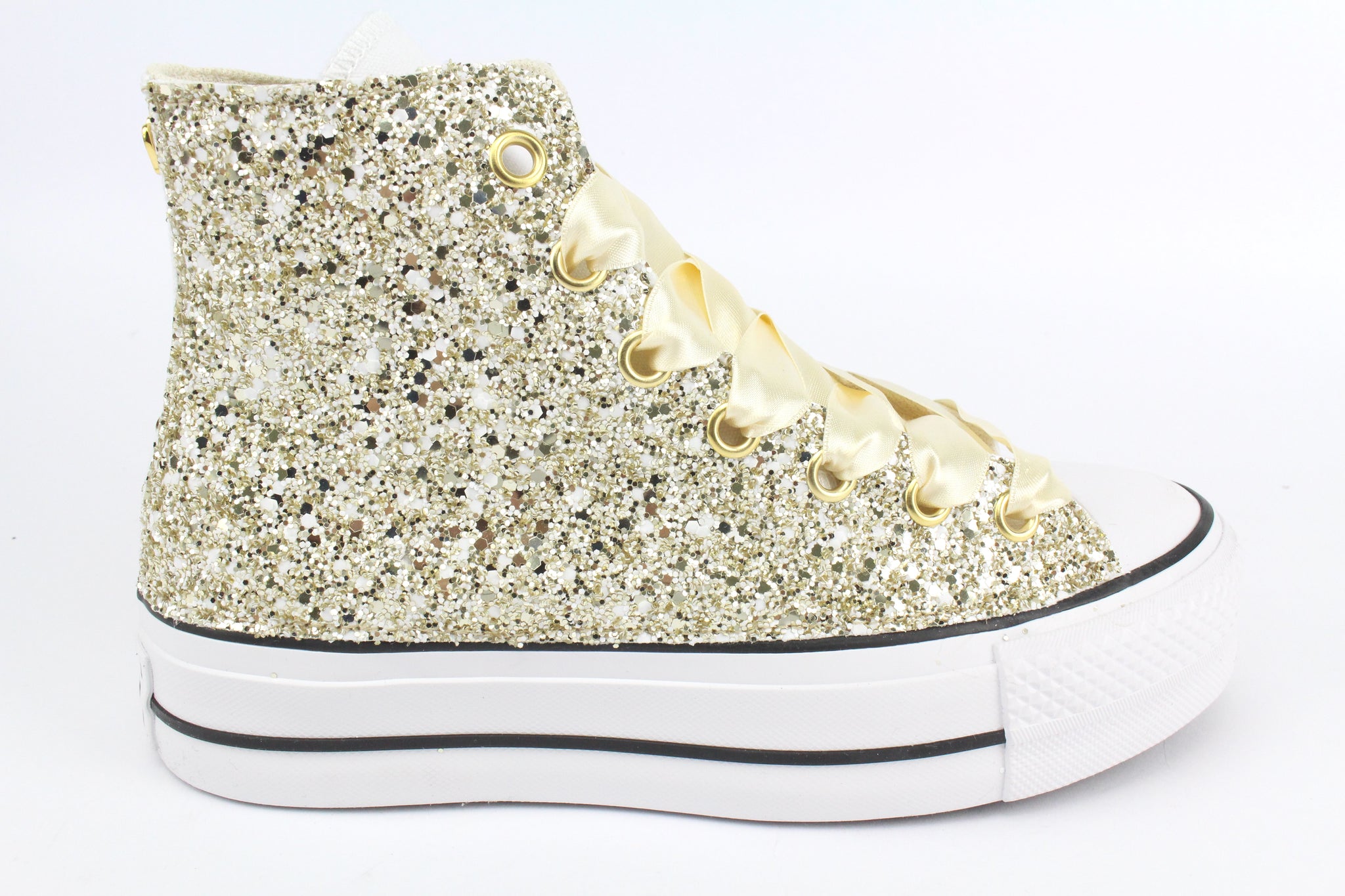 Champagne Pink Sequin Converse Shoes Converse All Star Platform