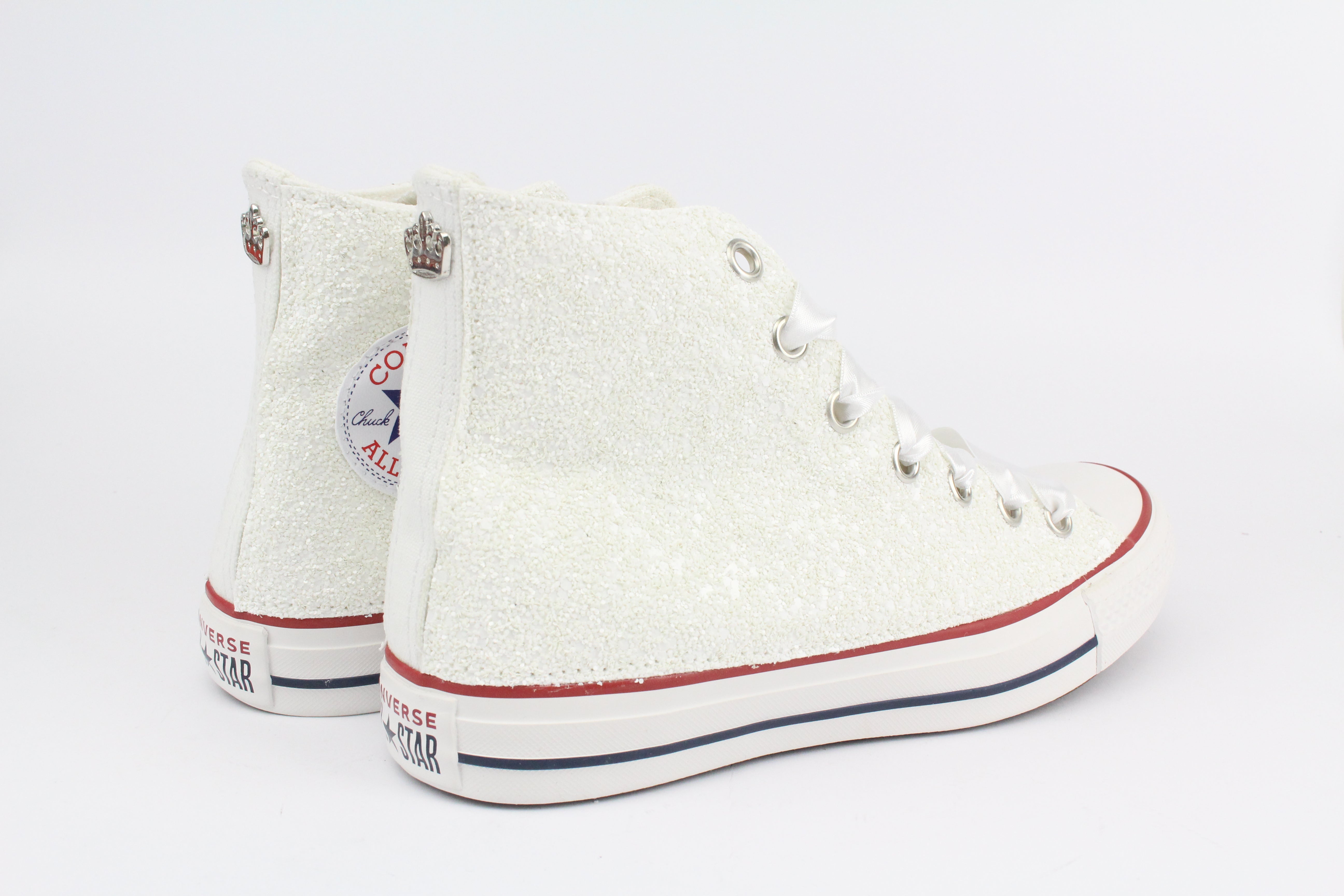 Converse All Star White Glitter & Raso
