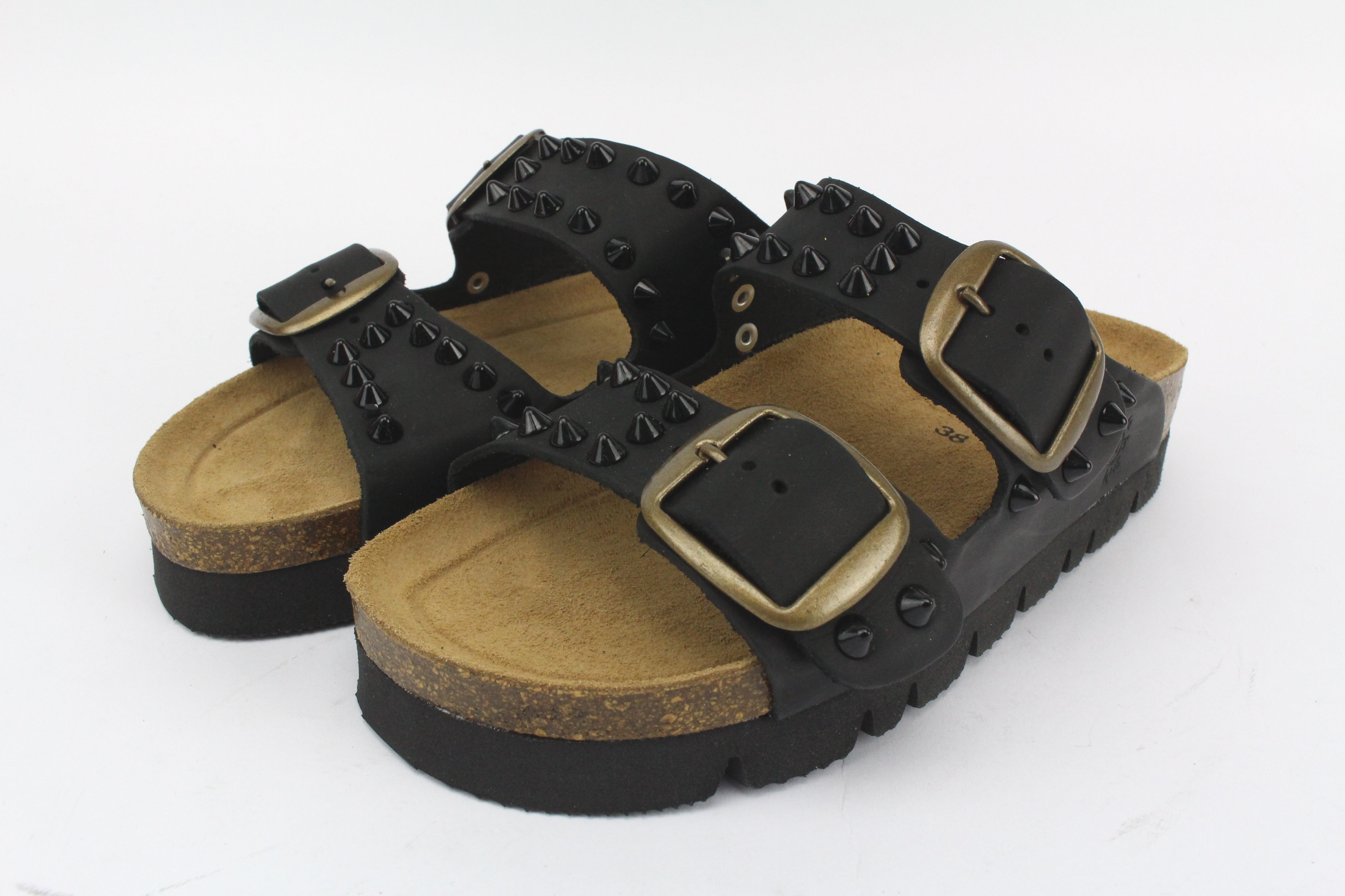 Sandali Platform Black Borchie