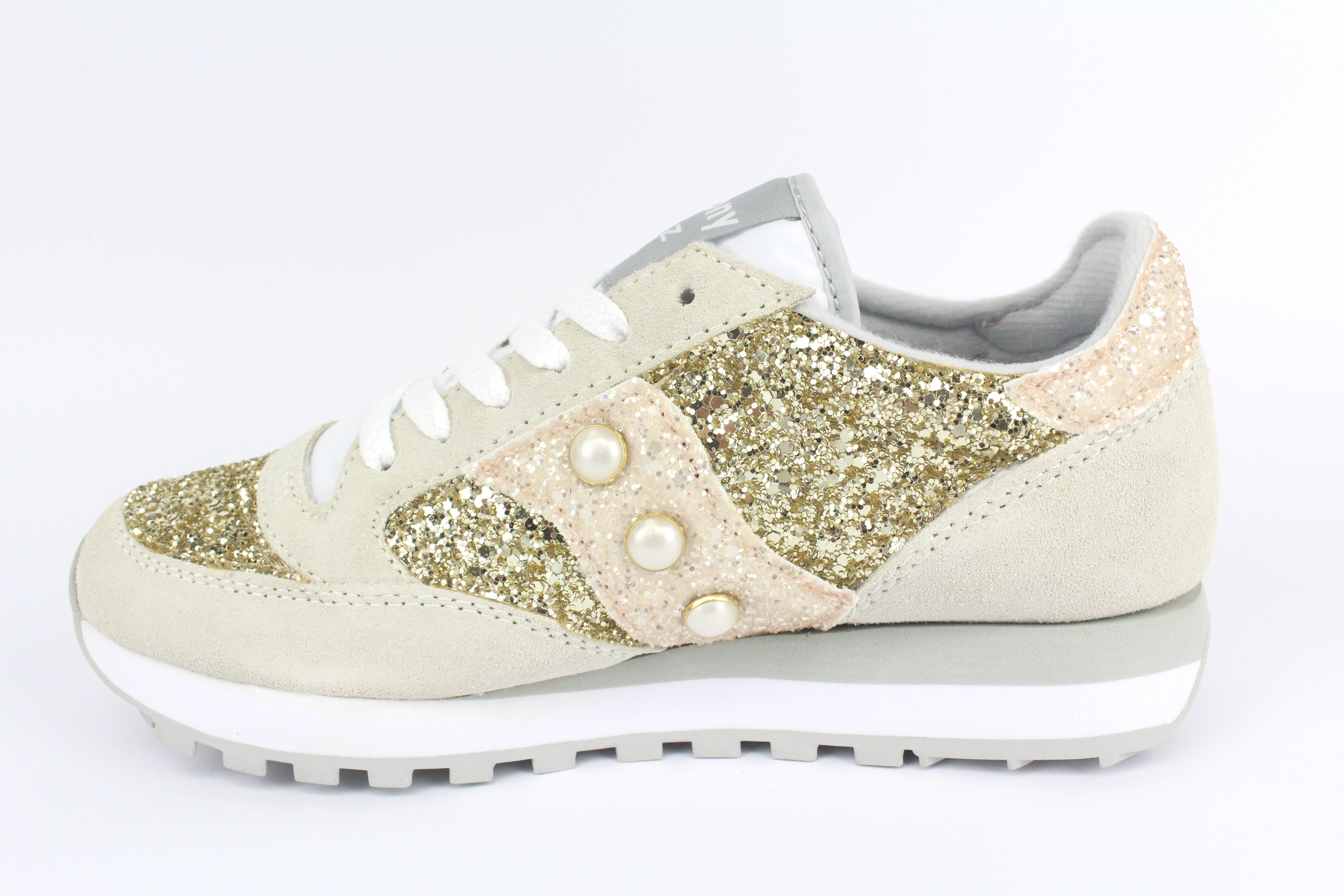 Saucony Jazz White Total Glitter
