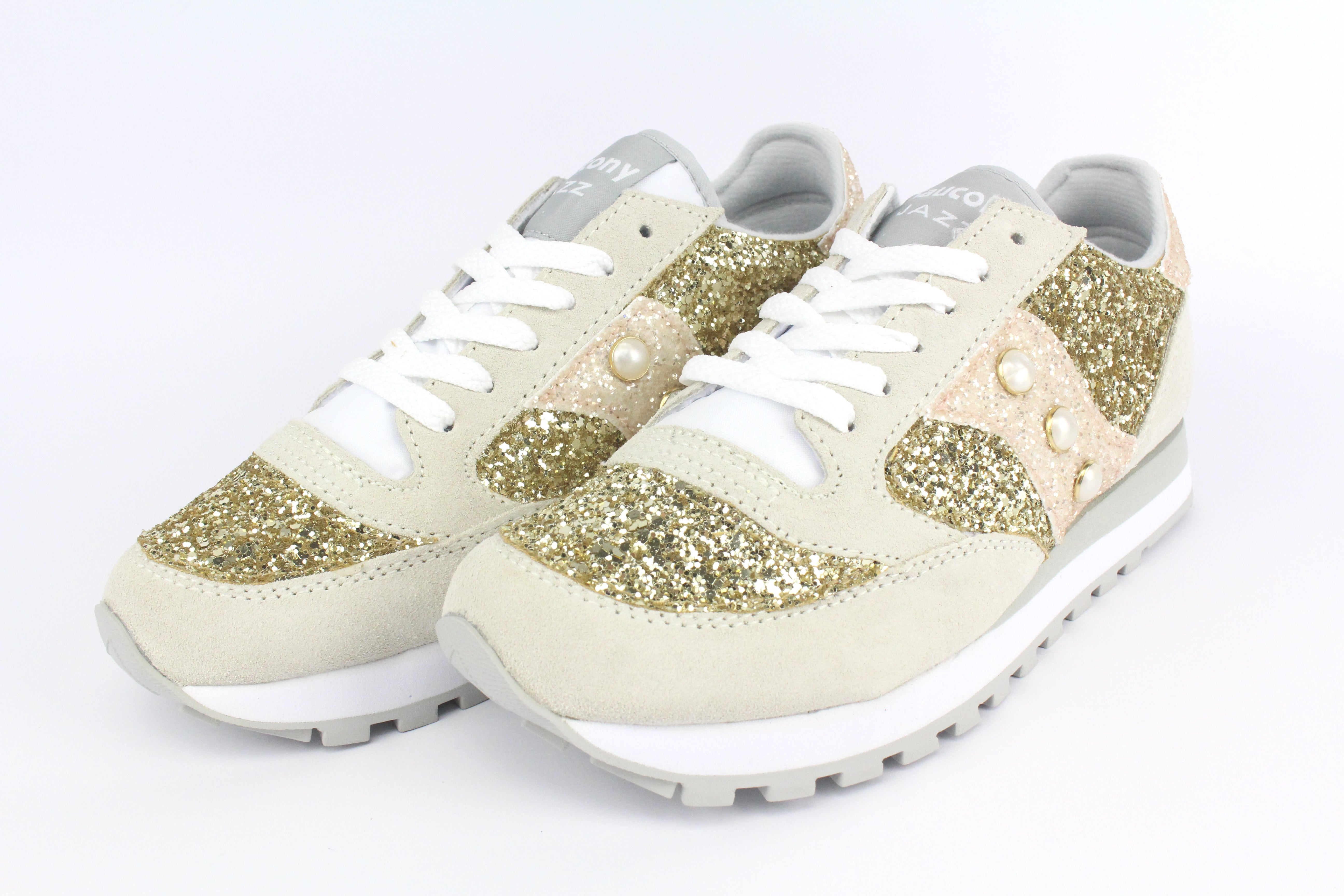 Saucony Jazz White Total Glitter