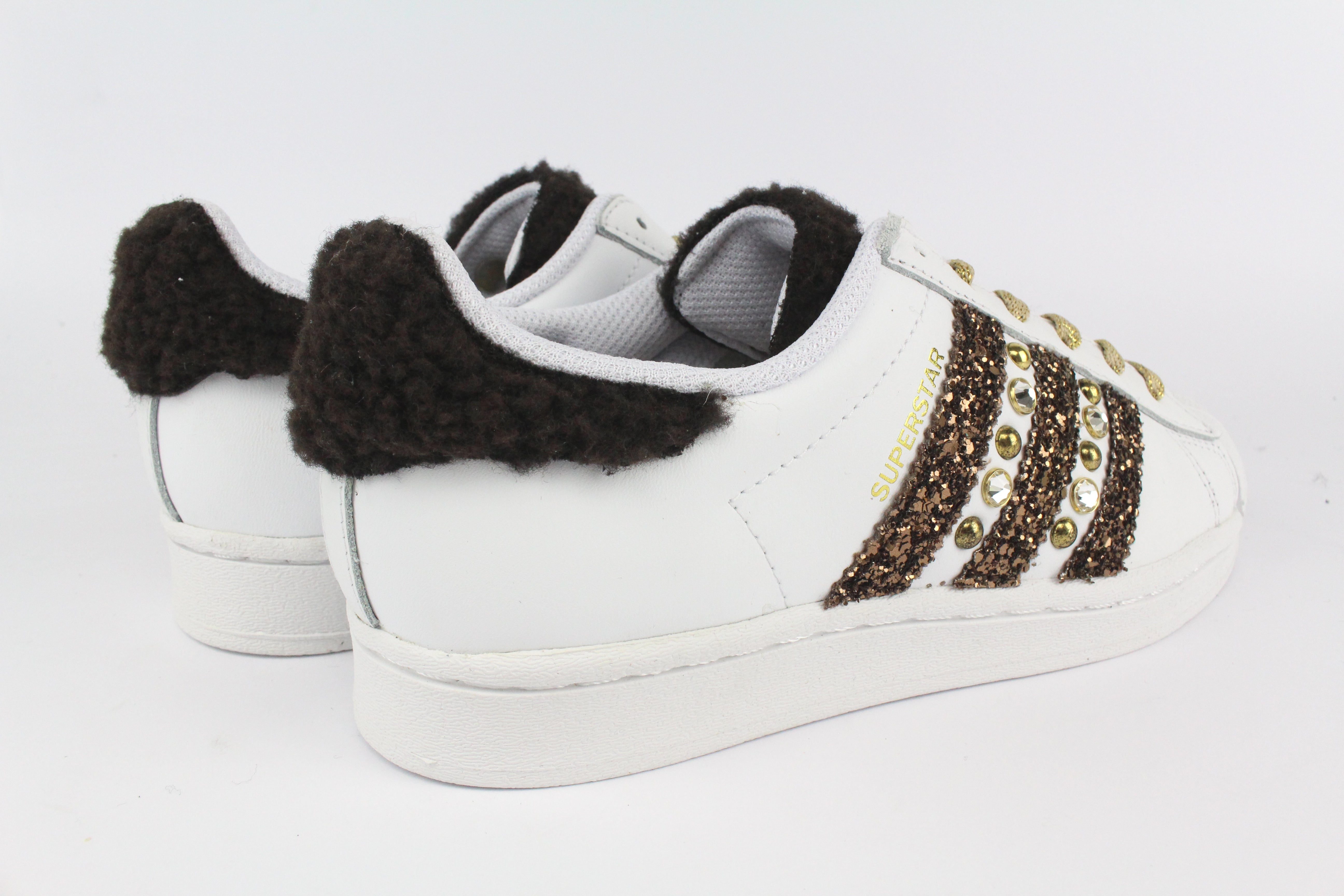 Adidas Superstar Lamb Brown & Glitter