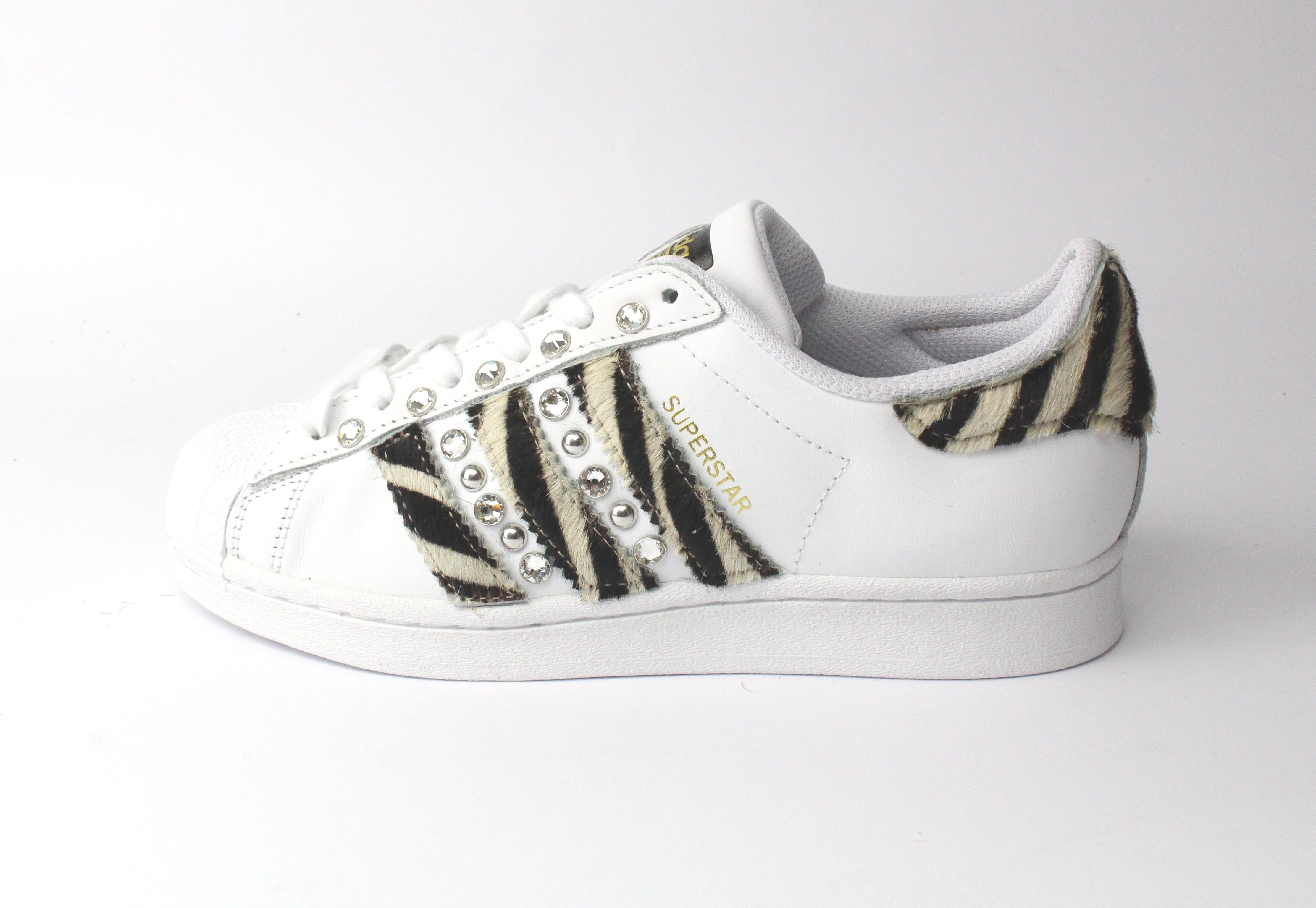 Adidas Superstar Zebrate Borchie & Strass