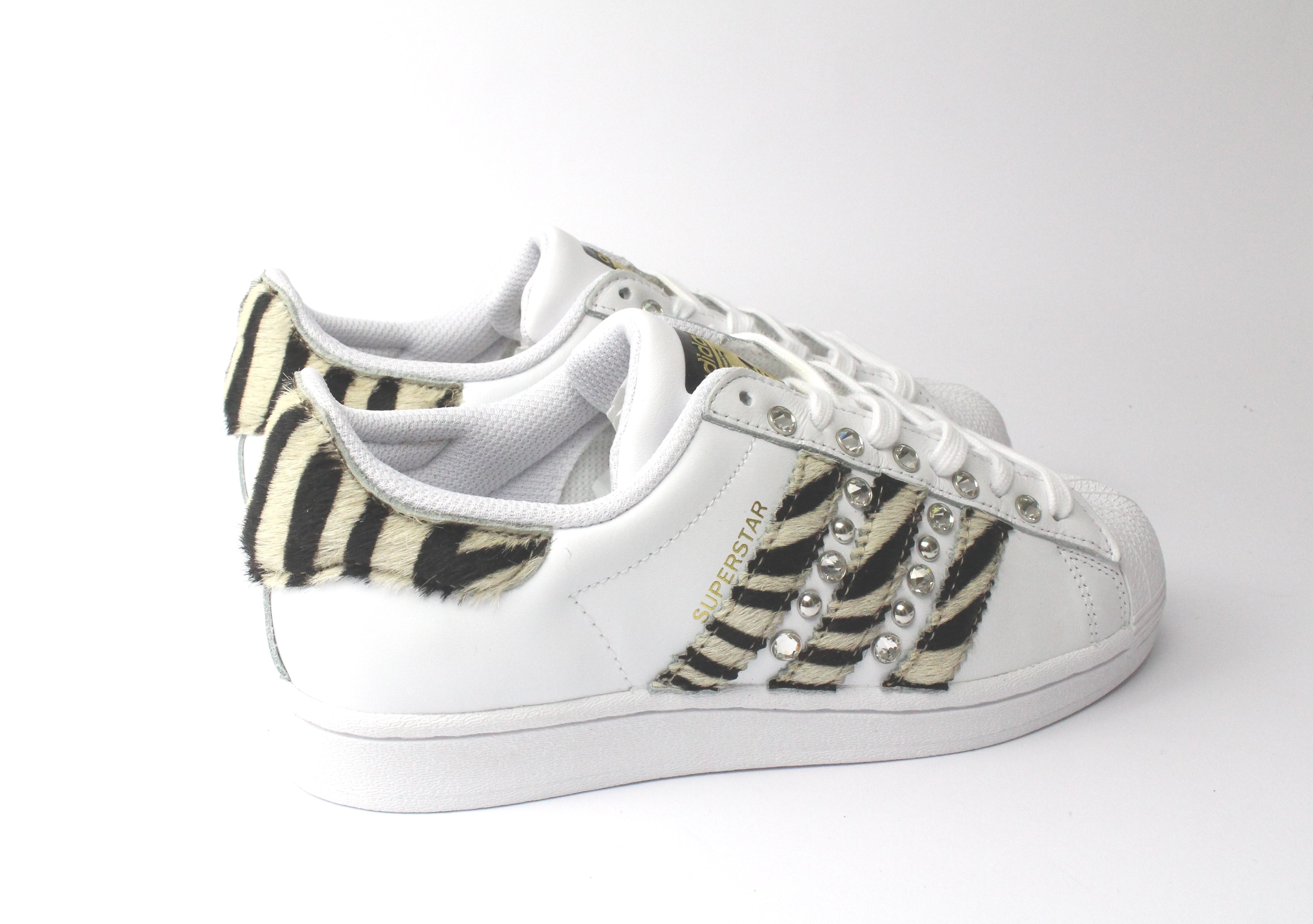 Adidas Superstar Zebrate Borchie & Strass