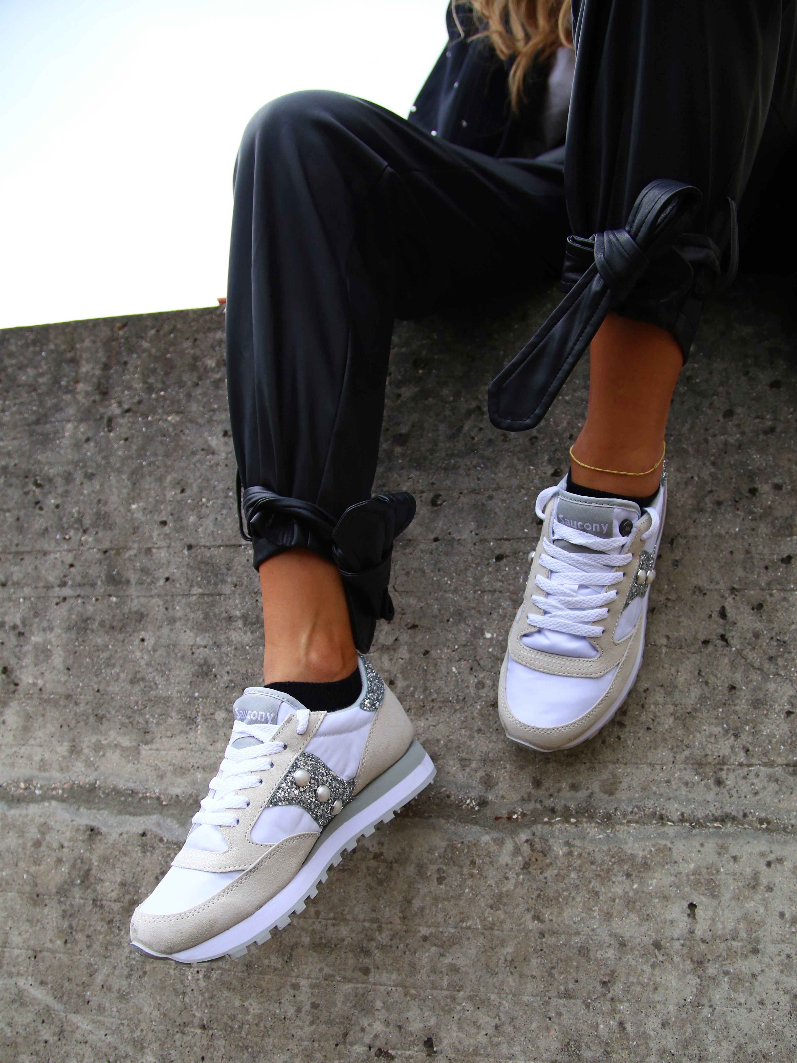 Saucony Jazz White Perle & Glitter