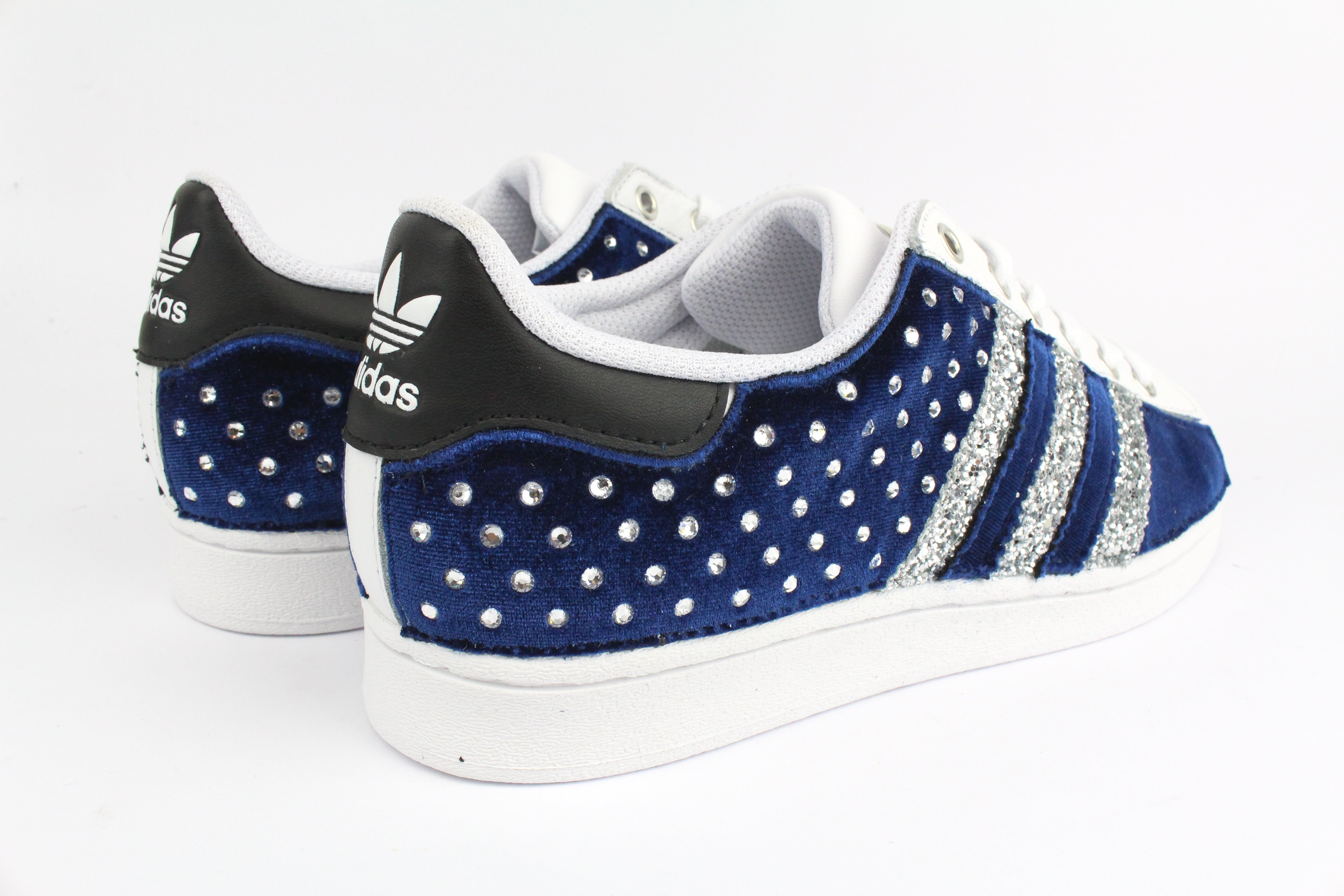 Adidas Superstar Blu Velluto & Strass Termo