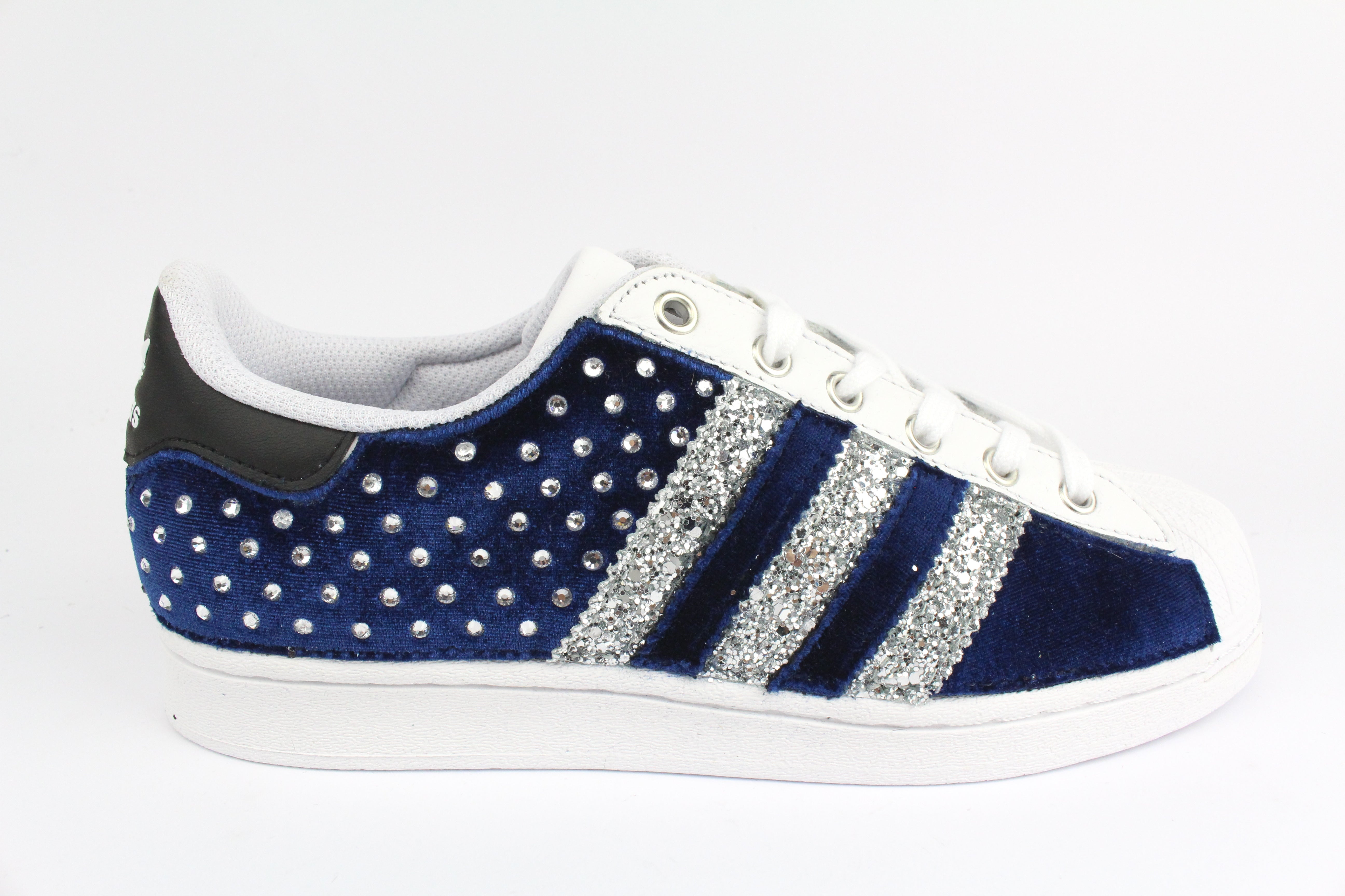 Adidas Superstar Blu Velluto & Strass Termo