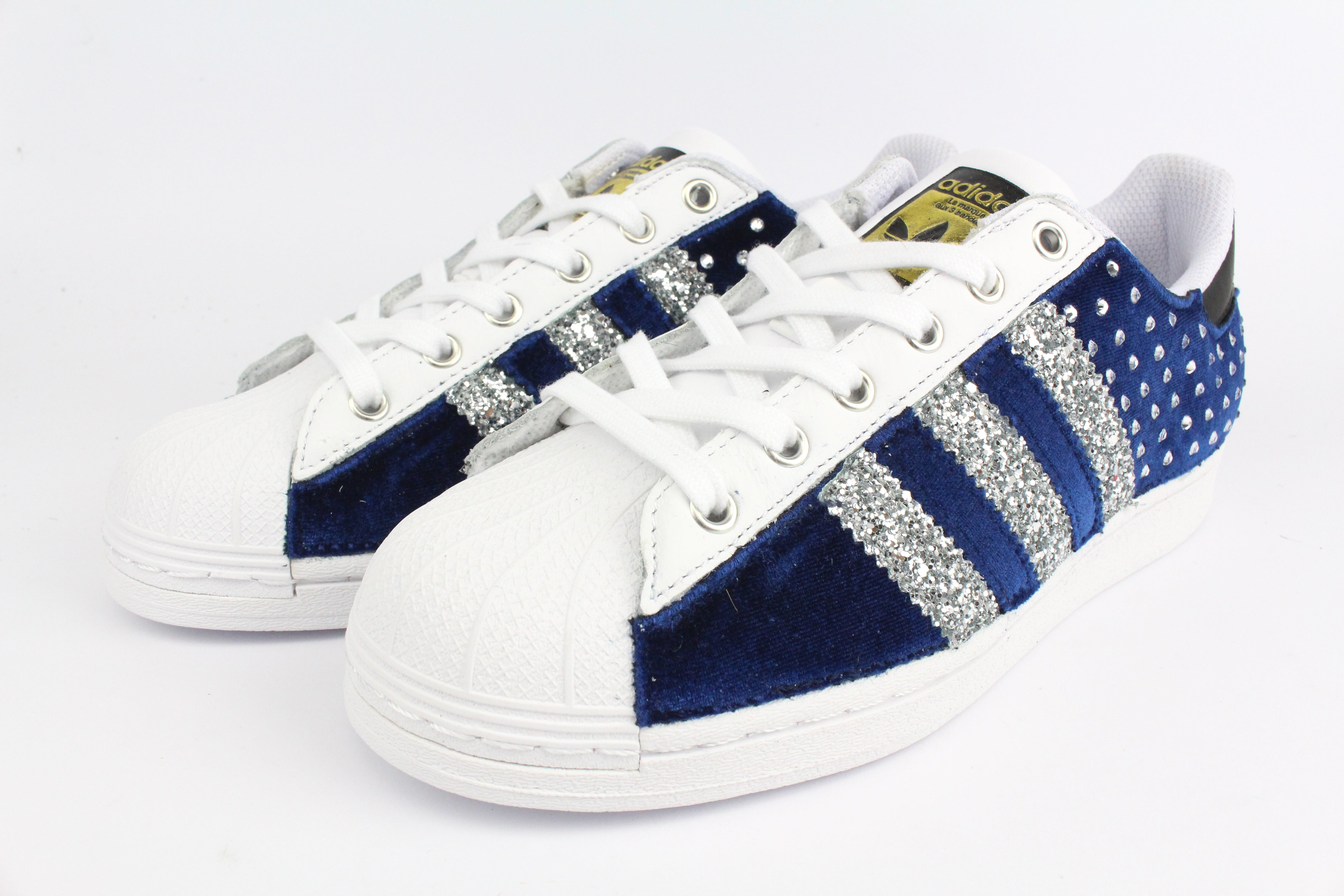 Adidas Superstar Blu Velluto & Strass Termo