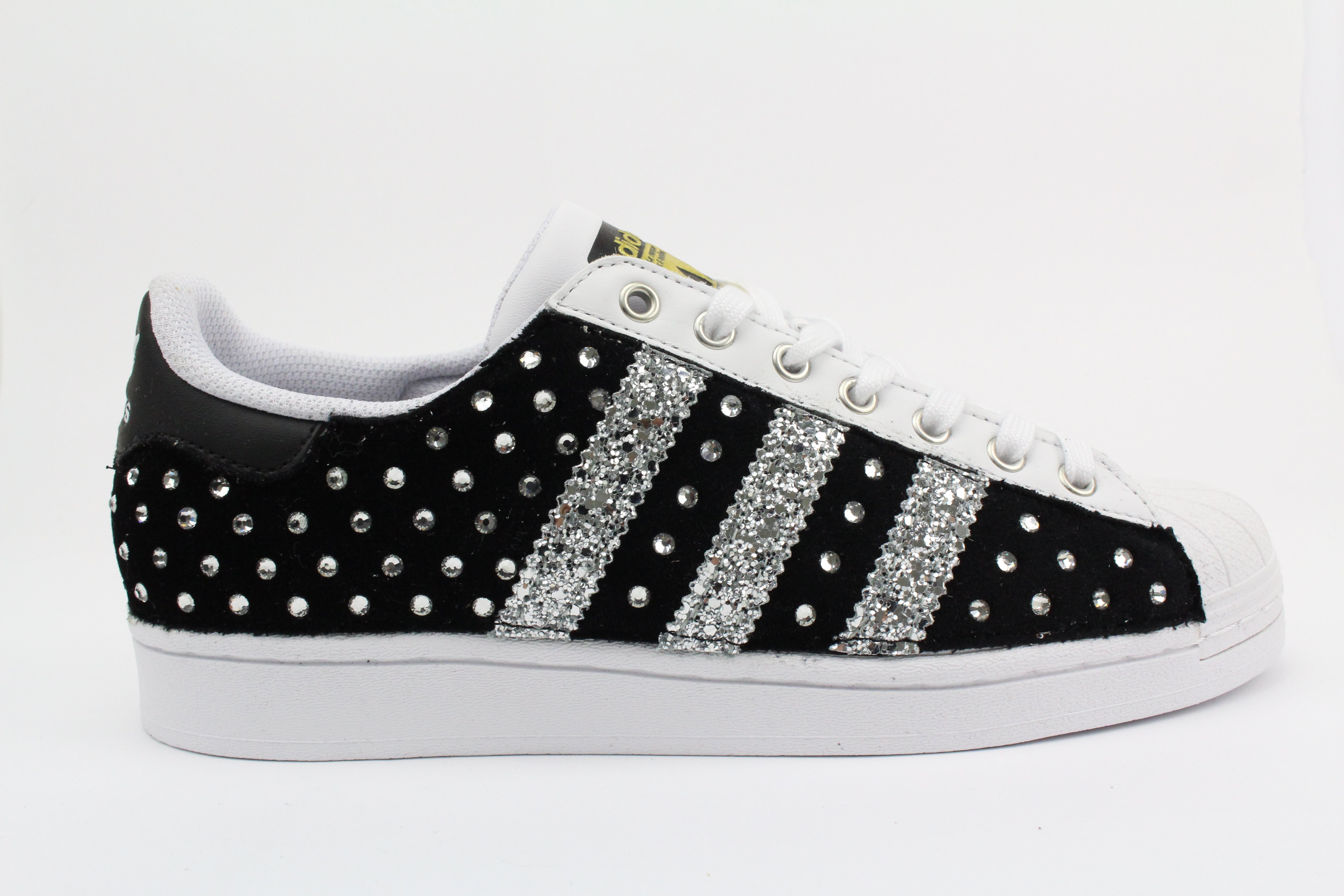 Adidas Superstar Black Camoscio & Strass Termo