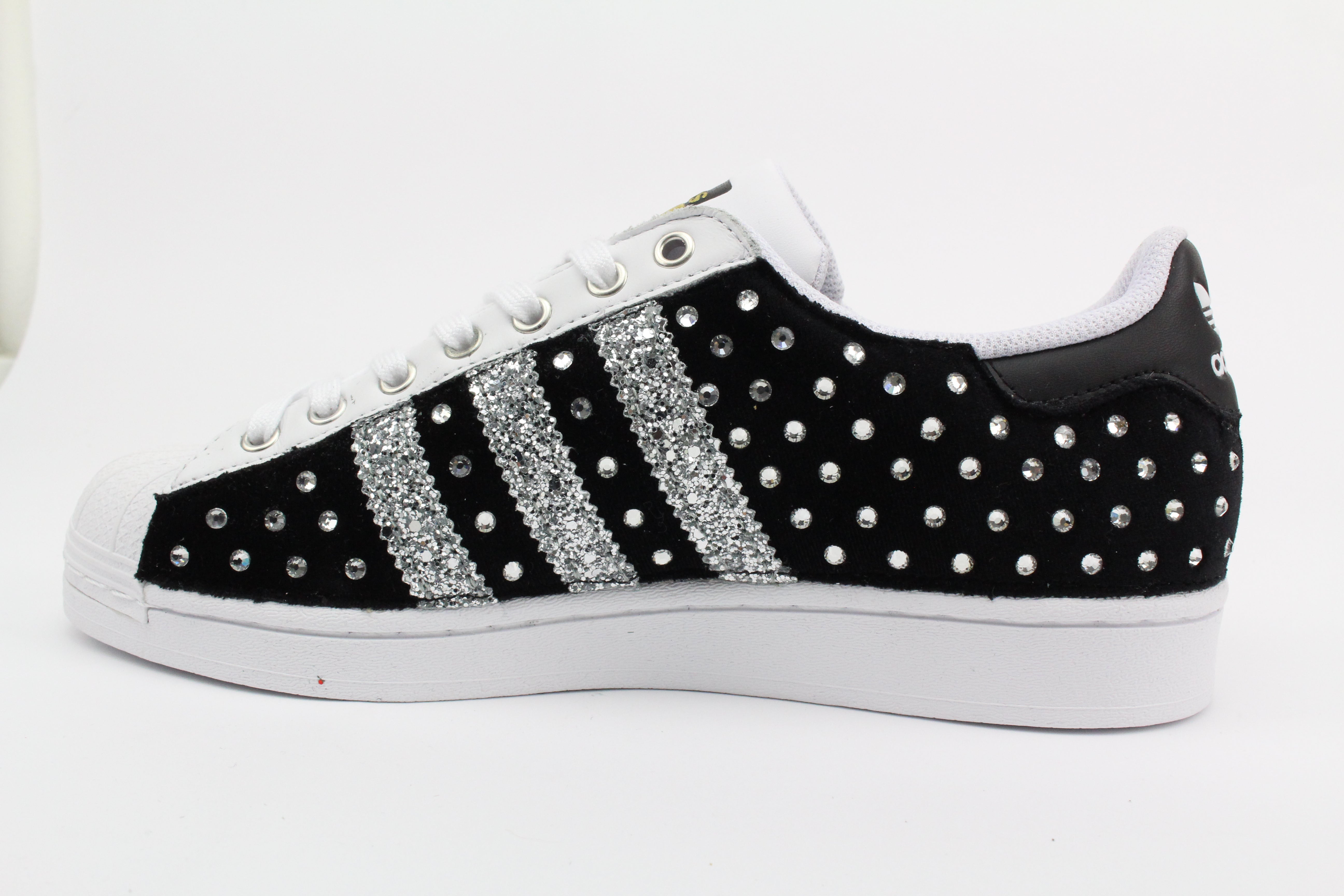 Adidas Superstar Black Camoscio & Strass Termo