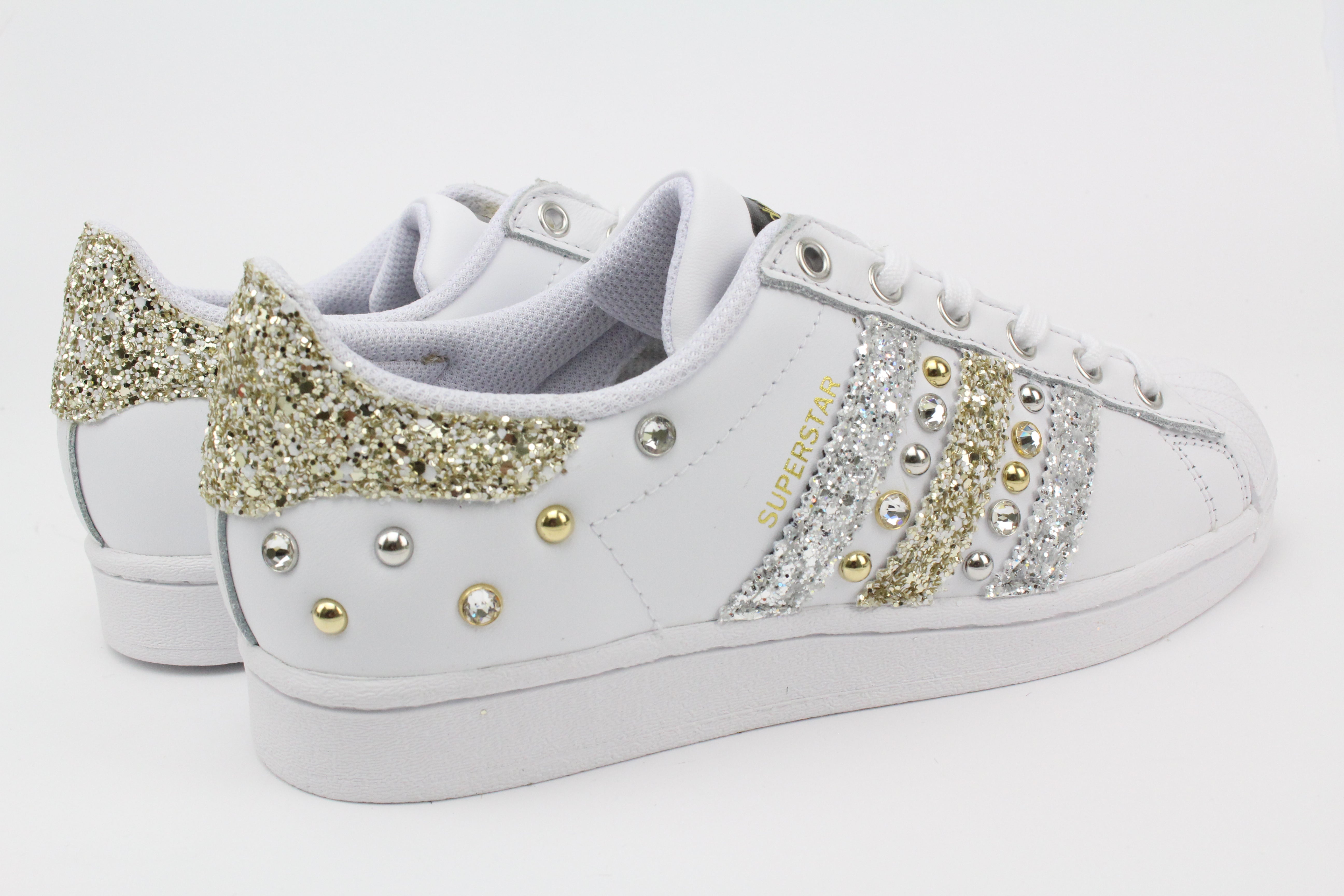 Adidas Superstar Glitter Oro Champagne & Strass