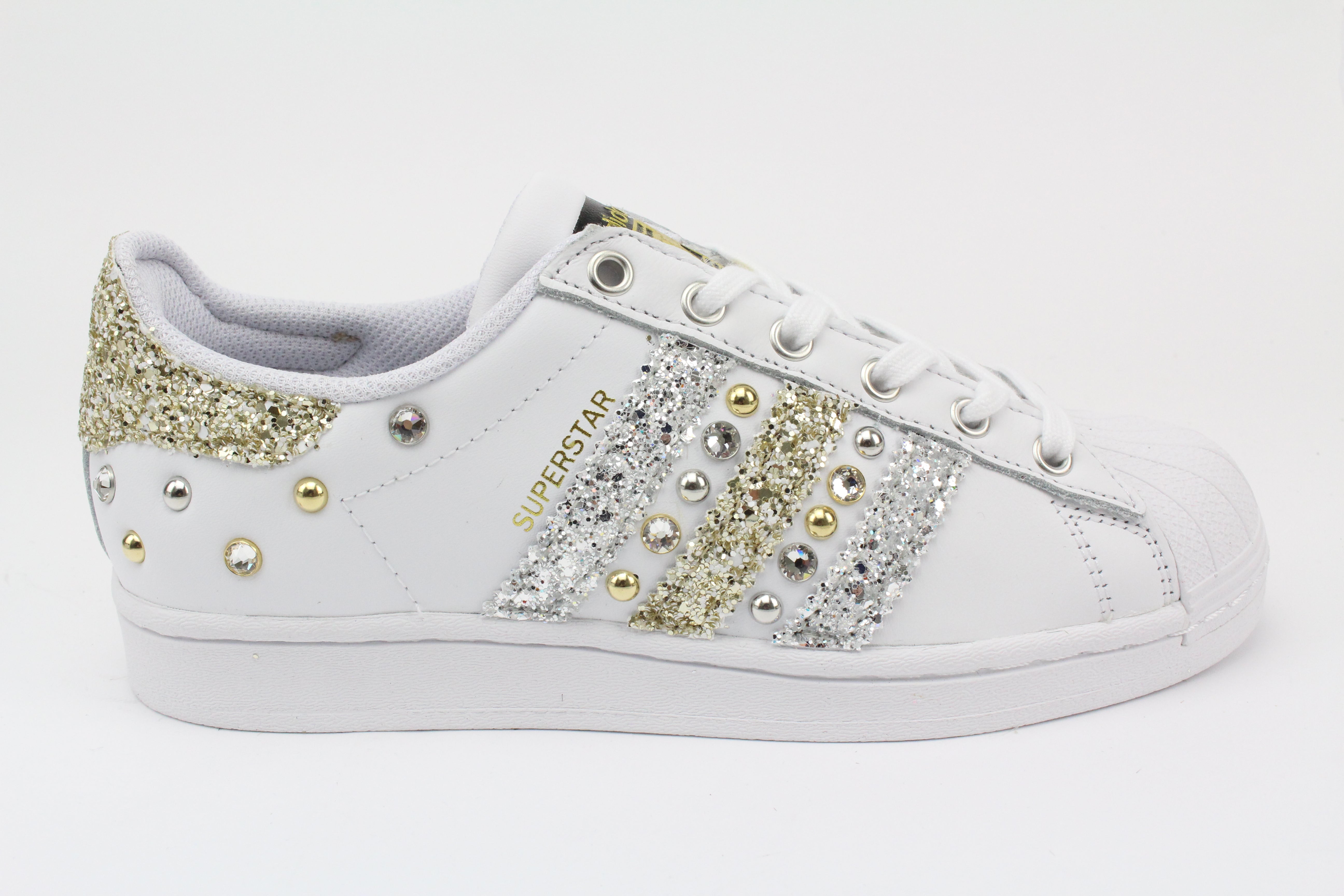 Adidas Superstar Glitter Oro Champagne & Strass