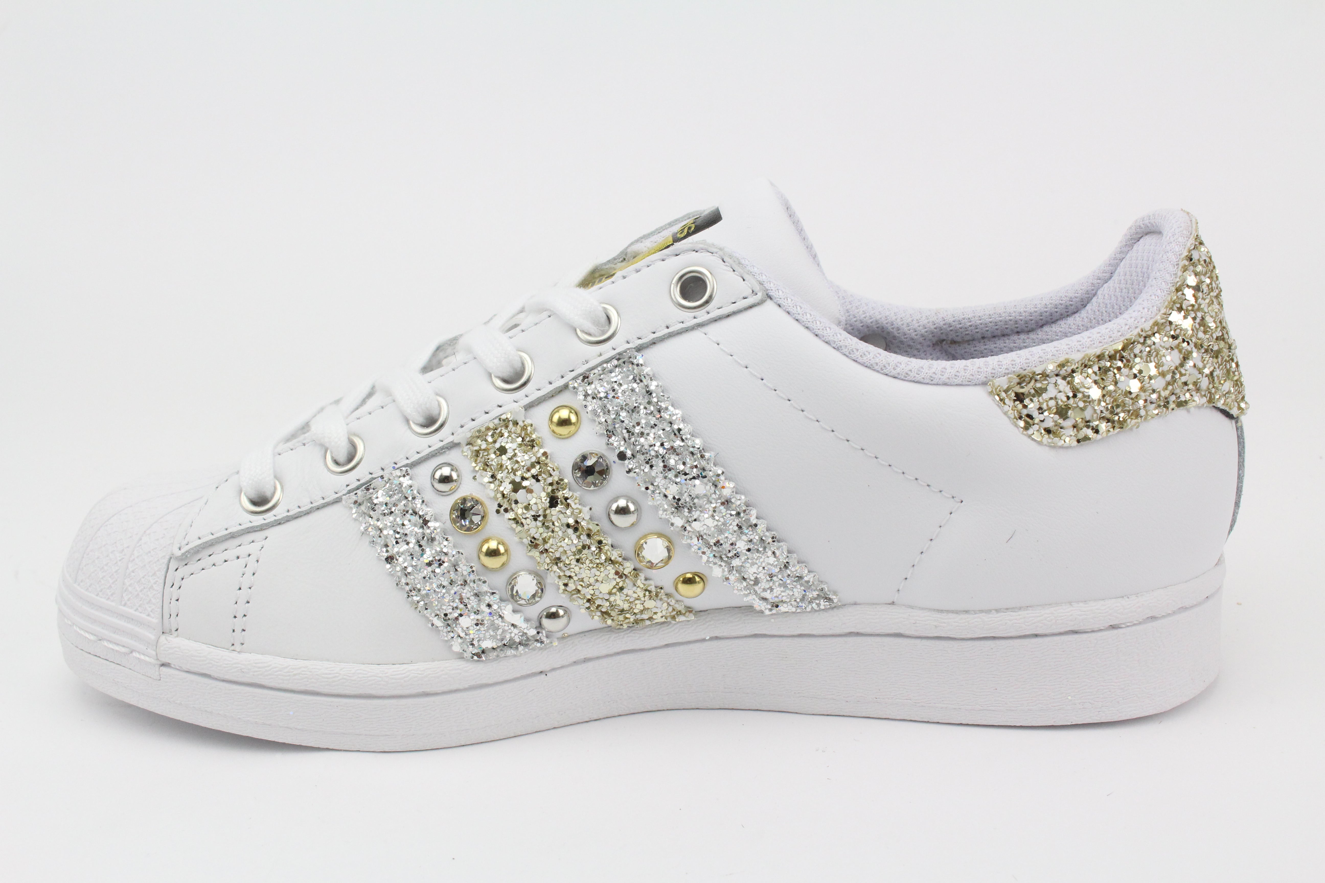Adidas Superstar Glitter Oro Champagne & Strass