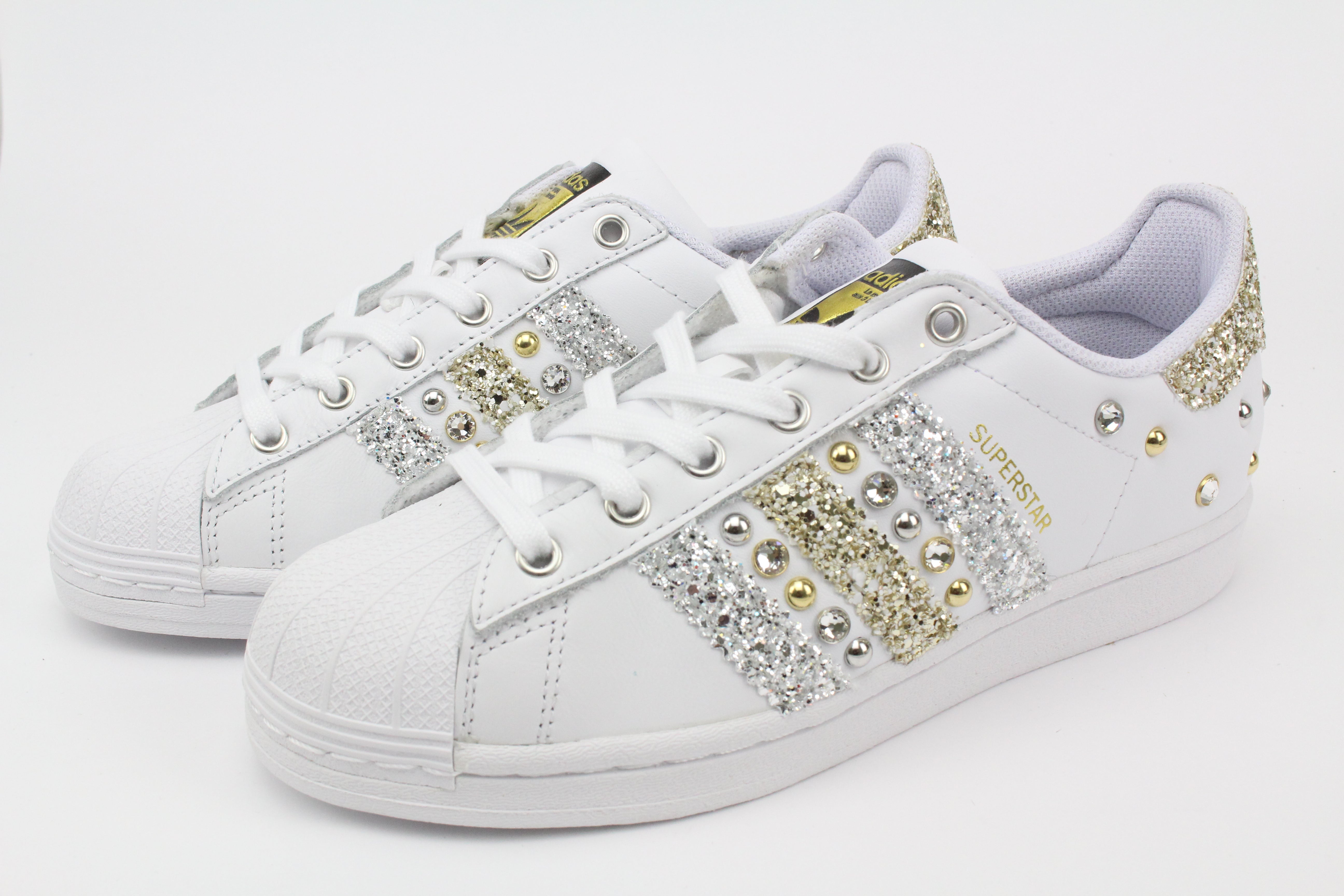 Adidas Superstar Glitter Oro Champagne & Strass