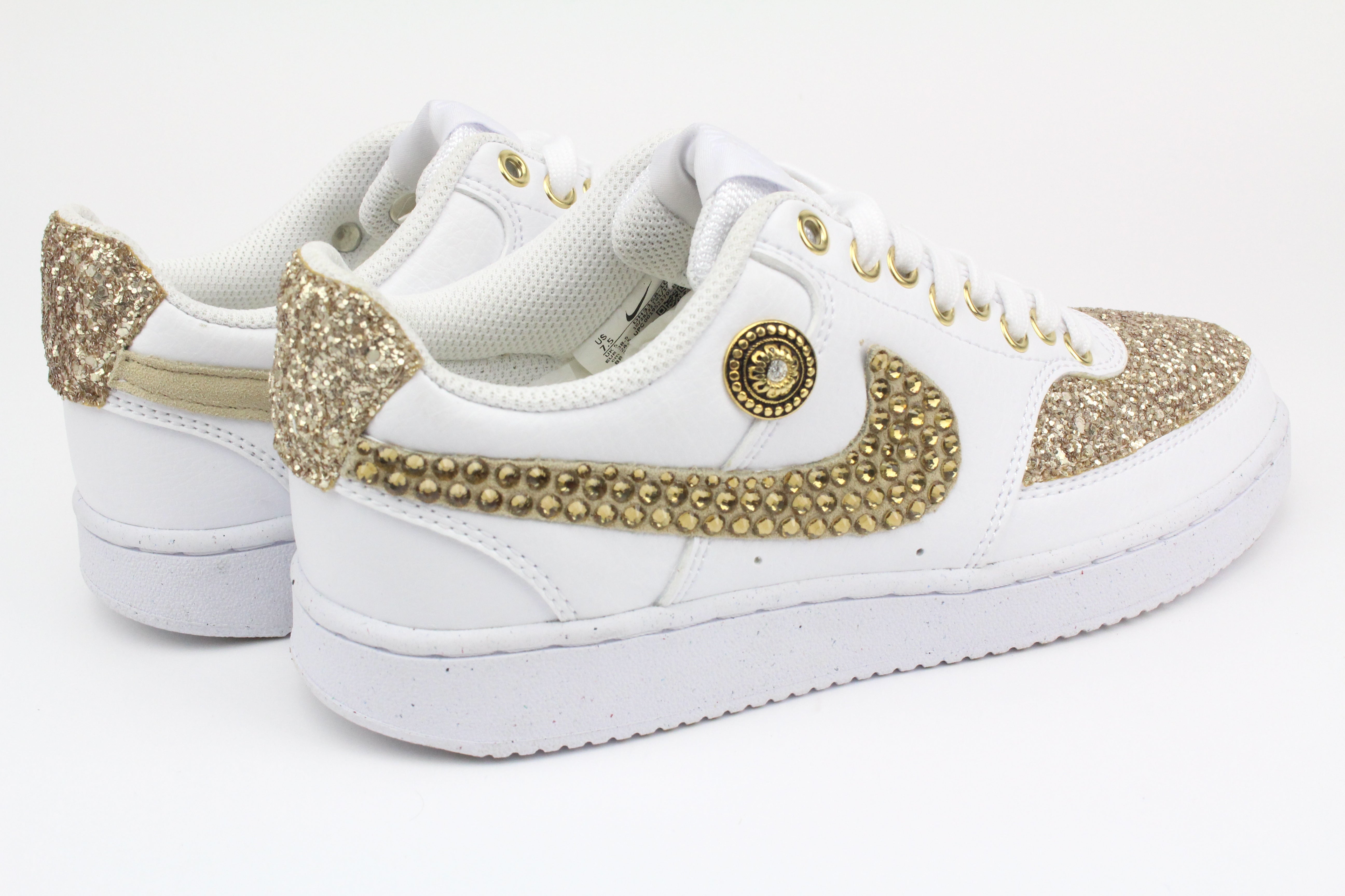 Nike Court Vision Low Rosa Antico Glitter & Strass