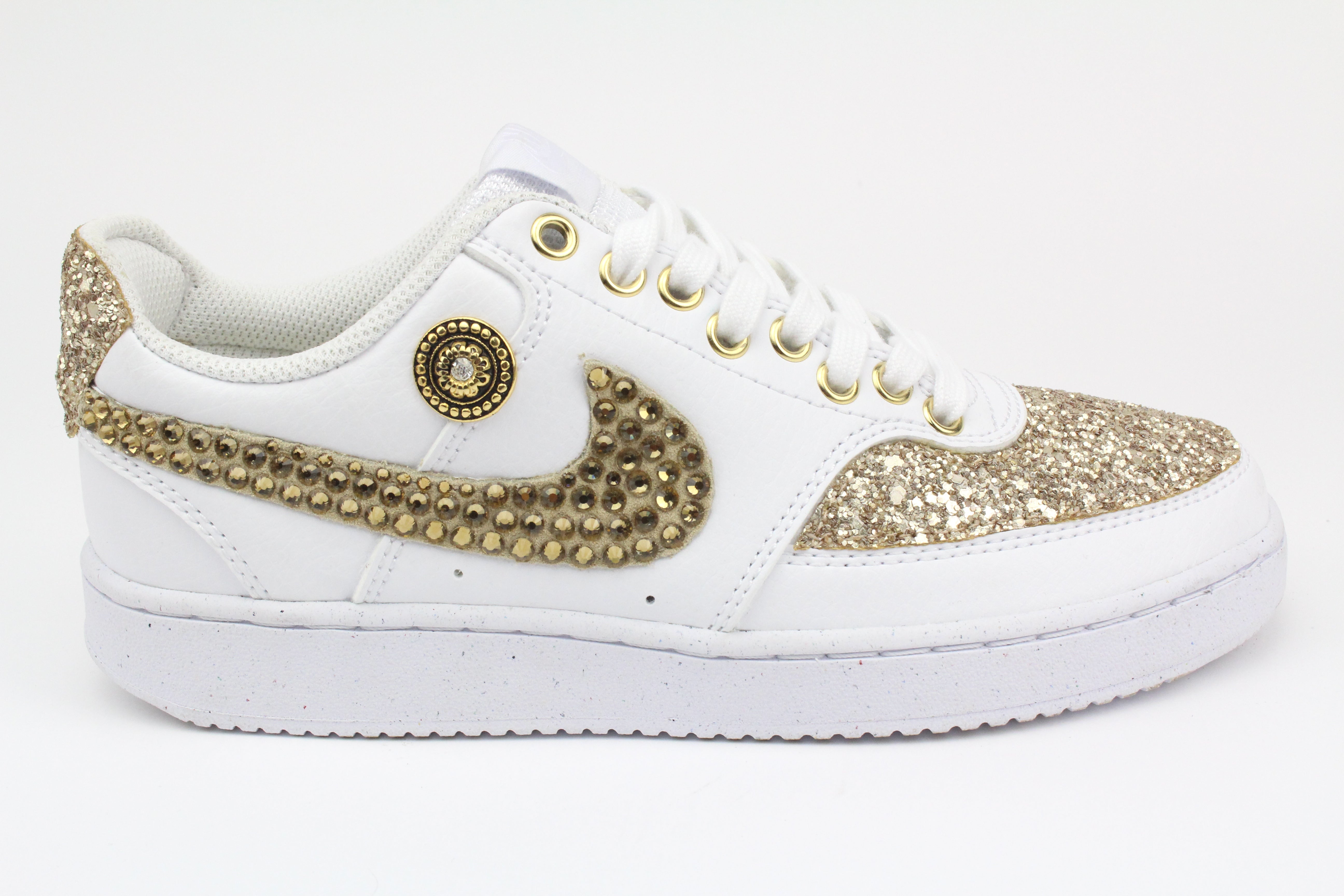 Nike Court Vision Low Rosa Antico Glitter & Strass