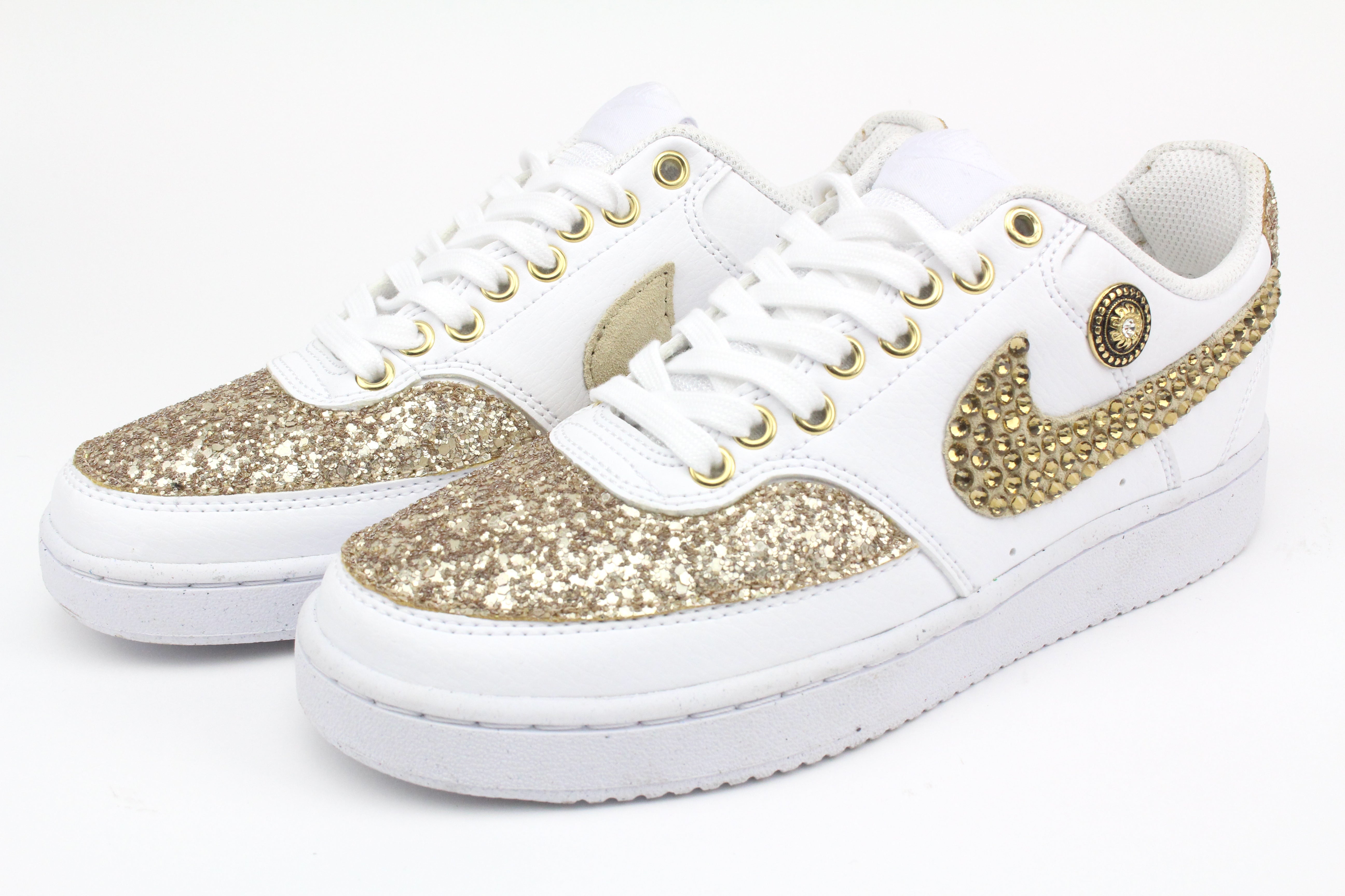 Nike Court Vision Low Rosa Antico Glitter & Strass