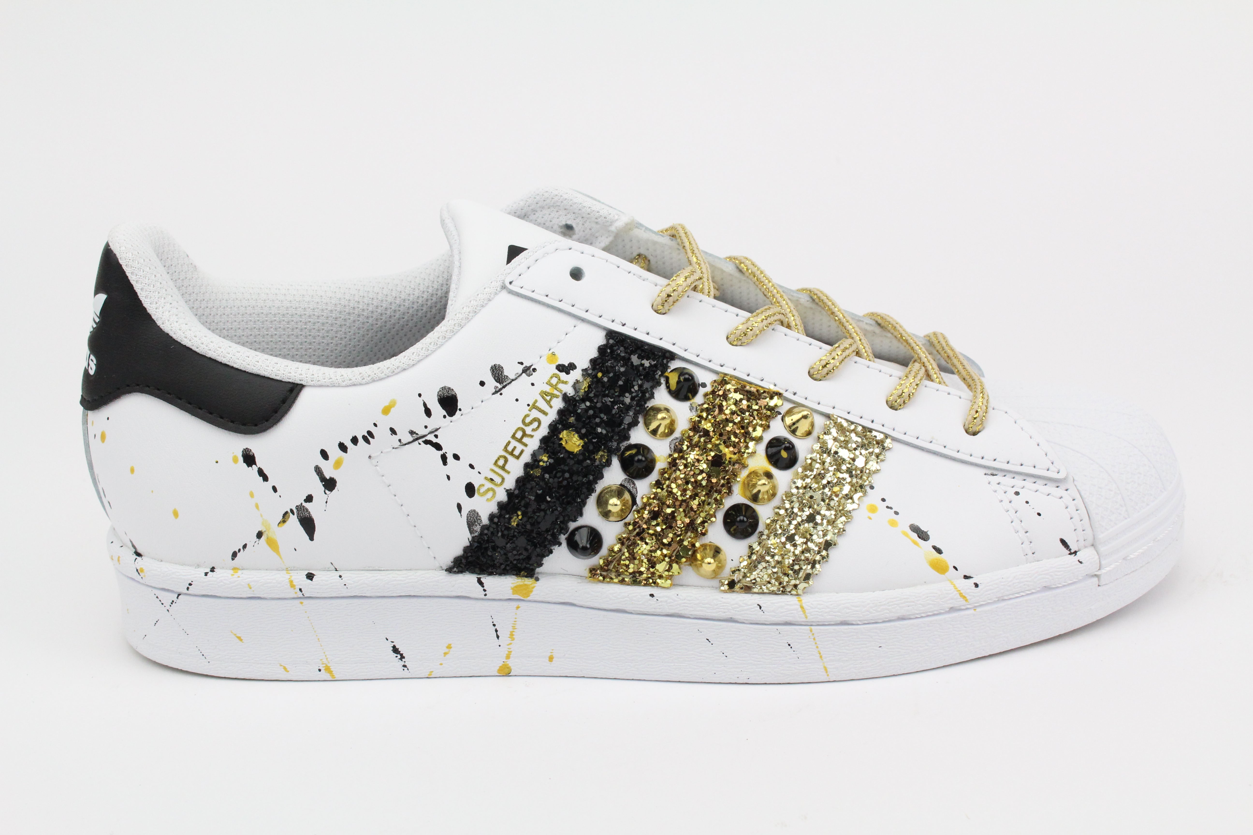 Adidas Superstar Glitter Borchie & Vernice Oro