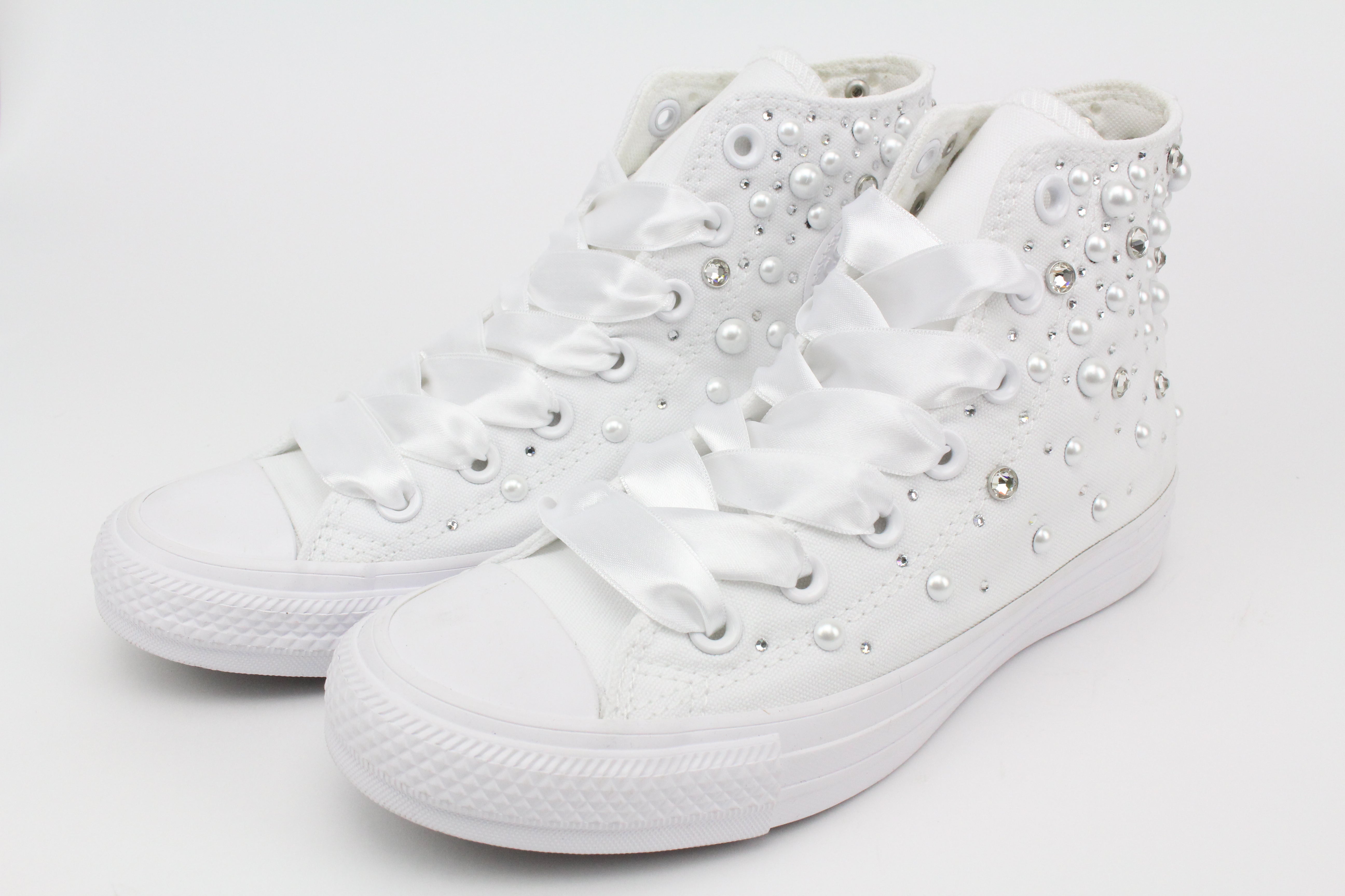 Converse All Star Monochrome White Strass Termo Cristal & Perle