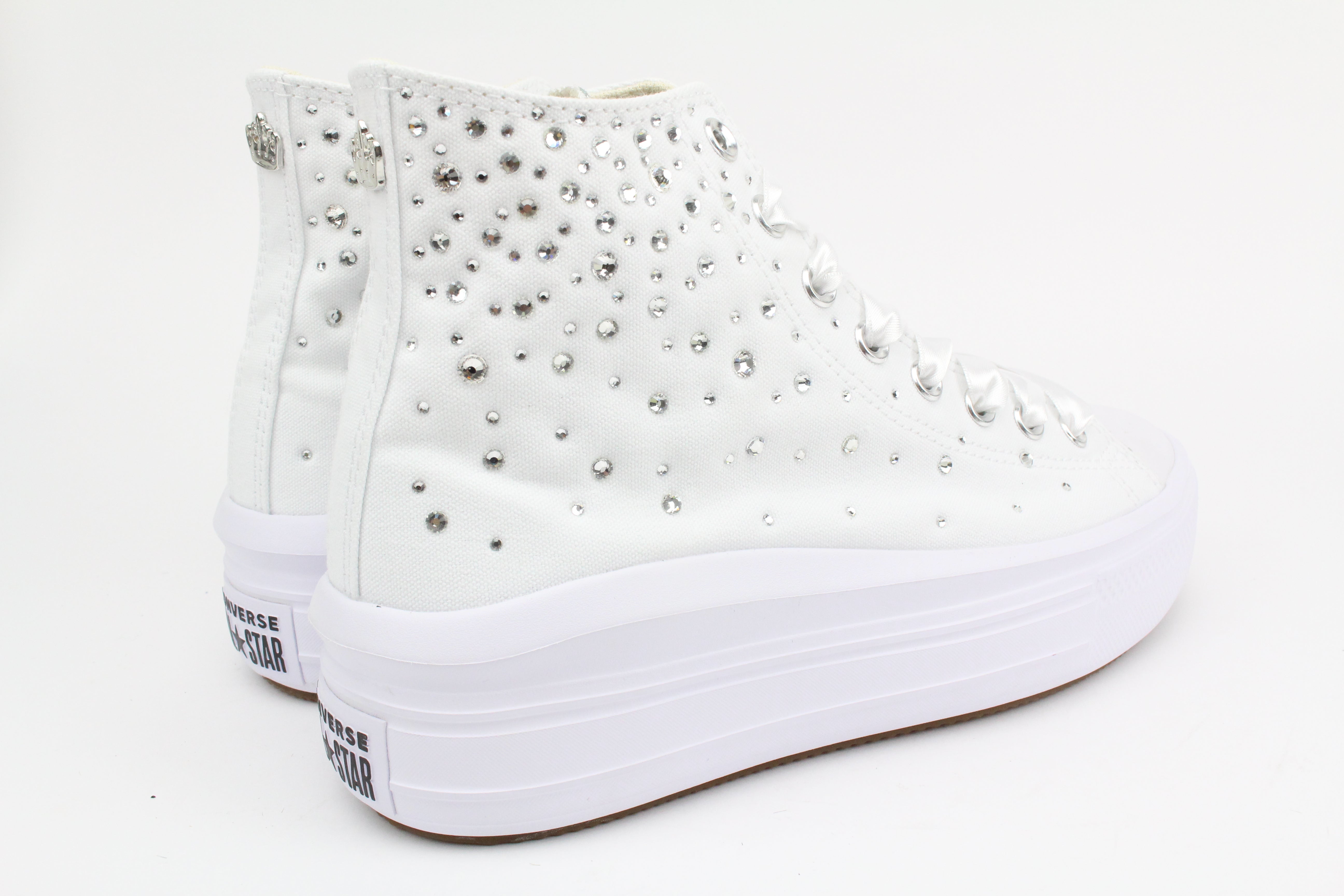 Converse All Star Move White Strass Termo Cristal & Glitter