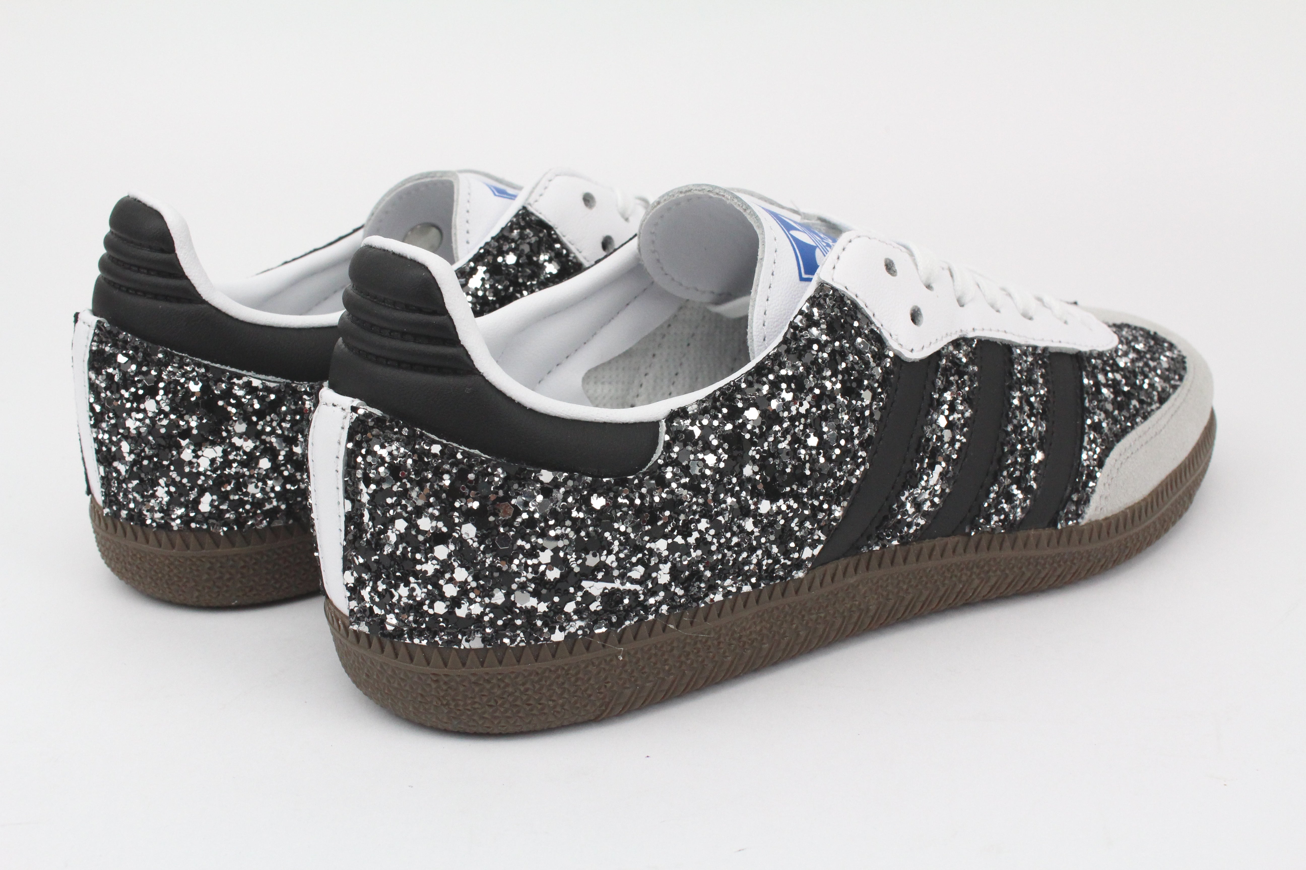 Adidas Original SAMBA Total Glitter Black Silver