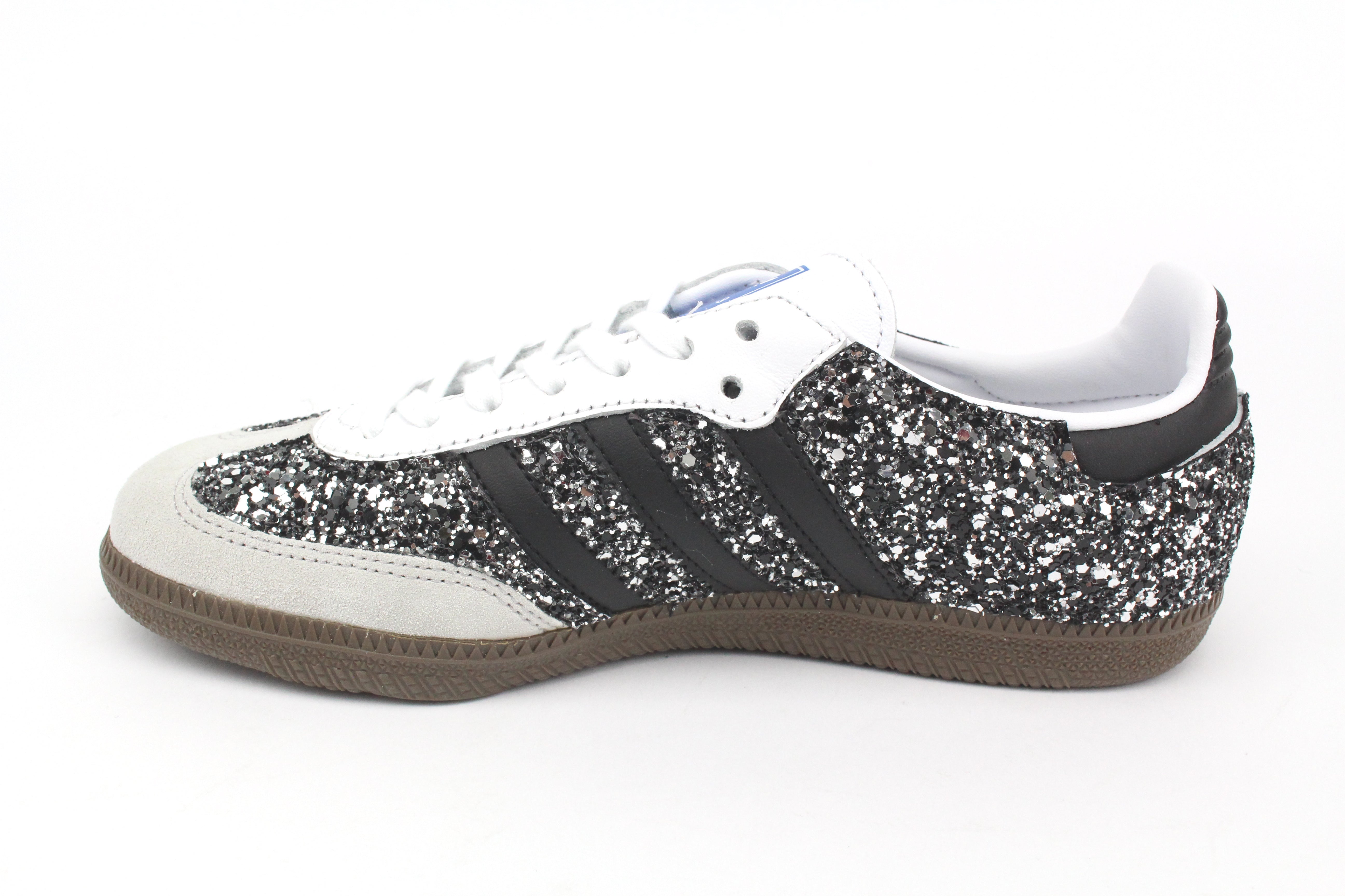 Adidas Original SAMBA Total Glitter Black Silver