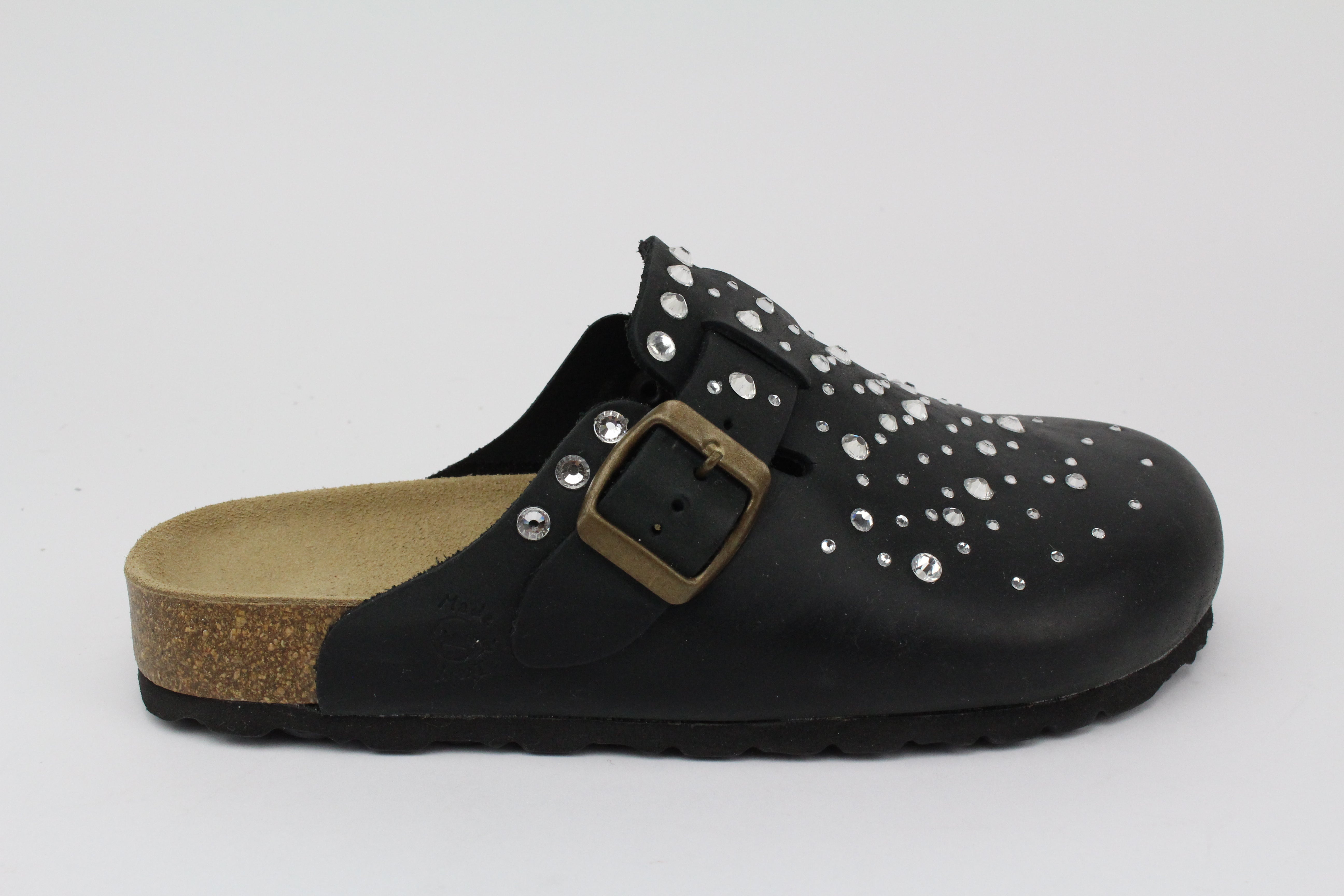 Sandali Sabot Pelle Strass Termo