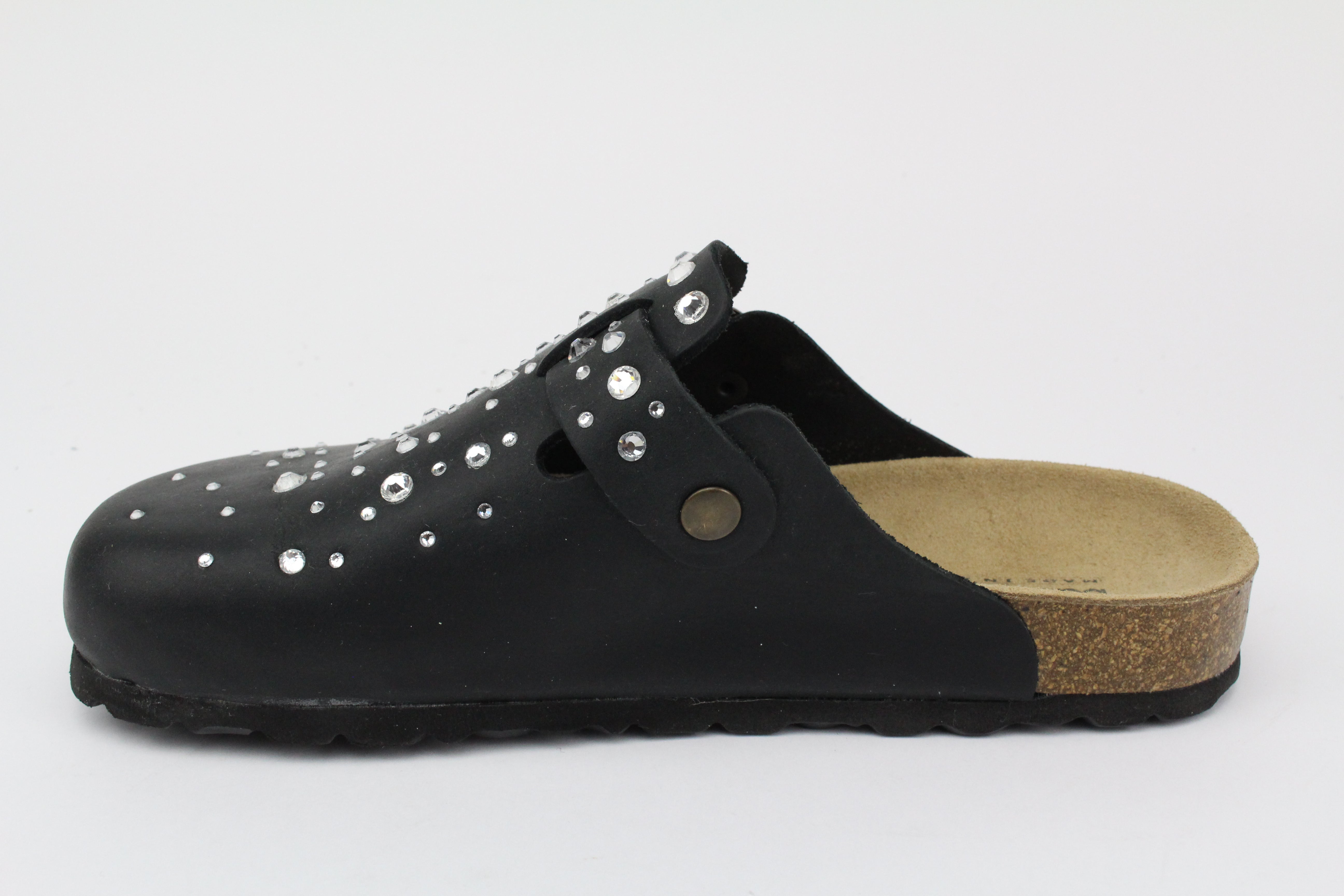 Sandali Sabot Pelle Strass Termo