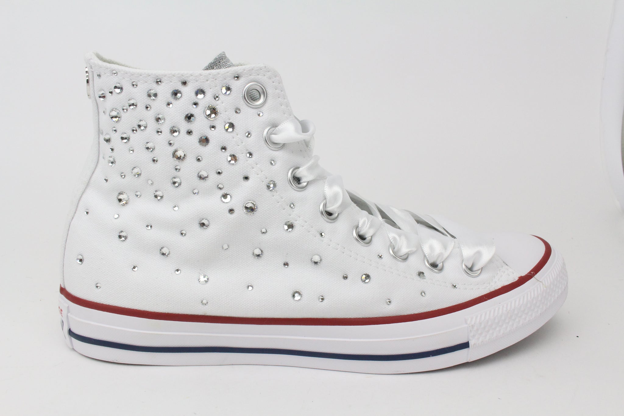 Sneakers Converse Bianche Strass Converse Bianche Converse Bimba Con Strass Sneakers Converse Bianche Punta  Argento Converse Bianco