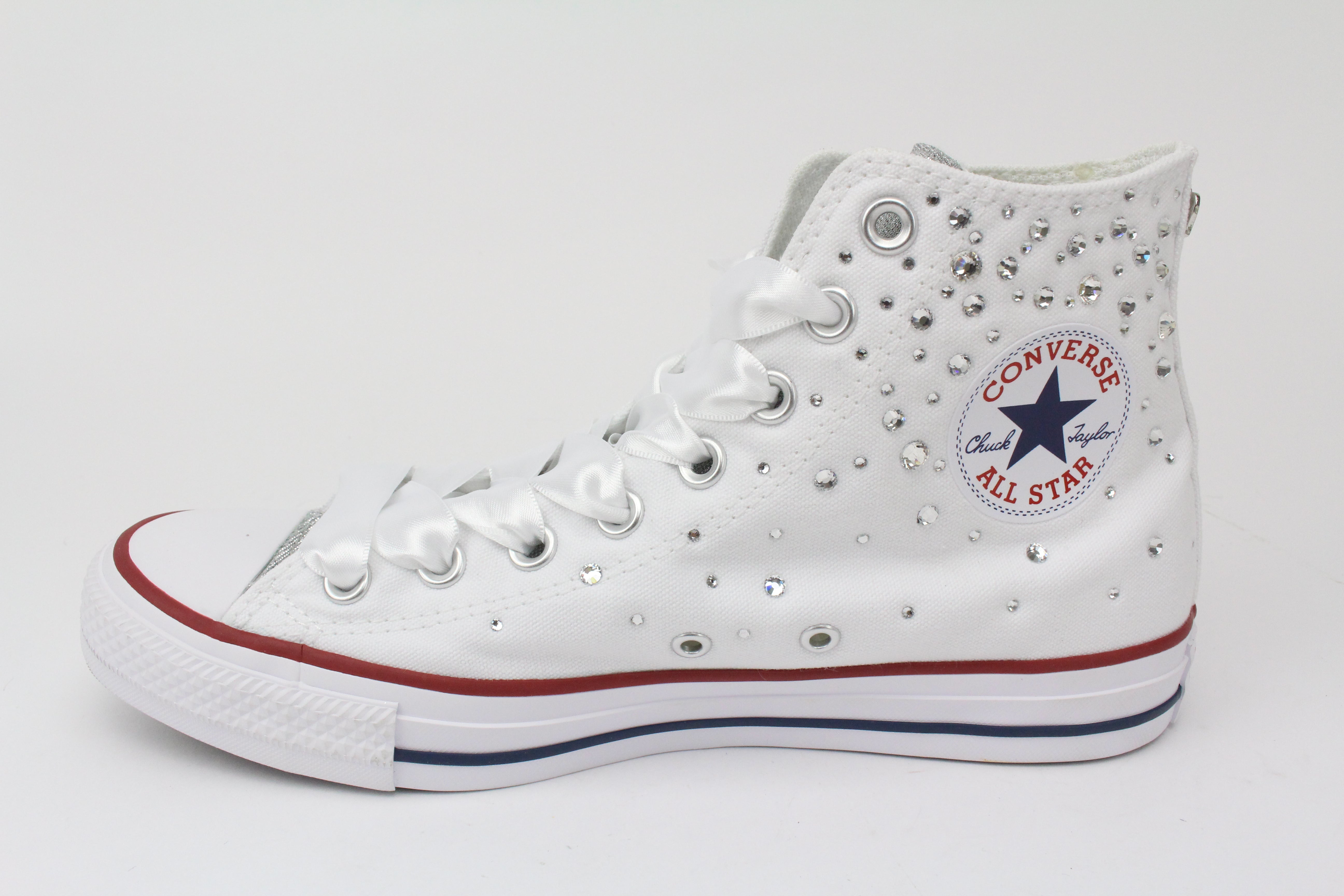 Converse All Star White Strass Termo Cristal & Glitter